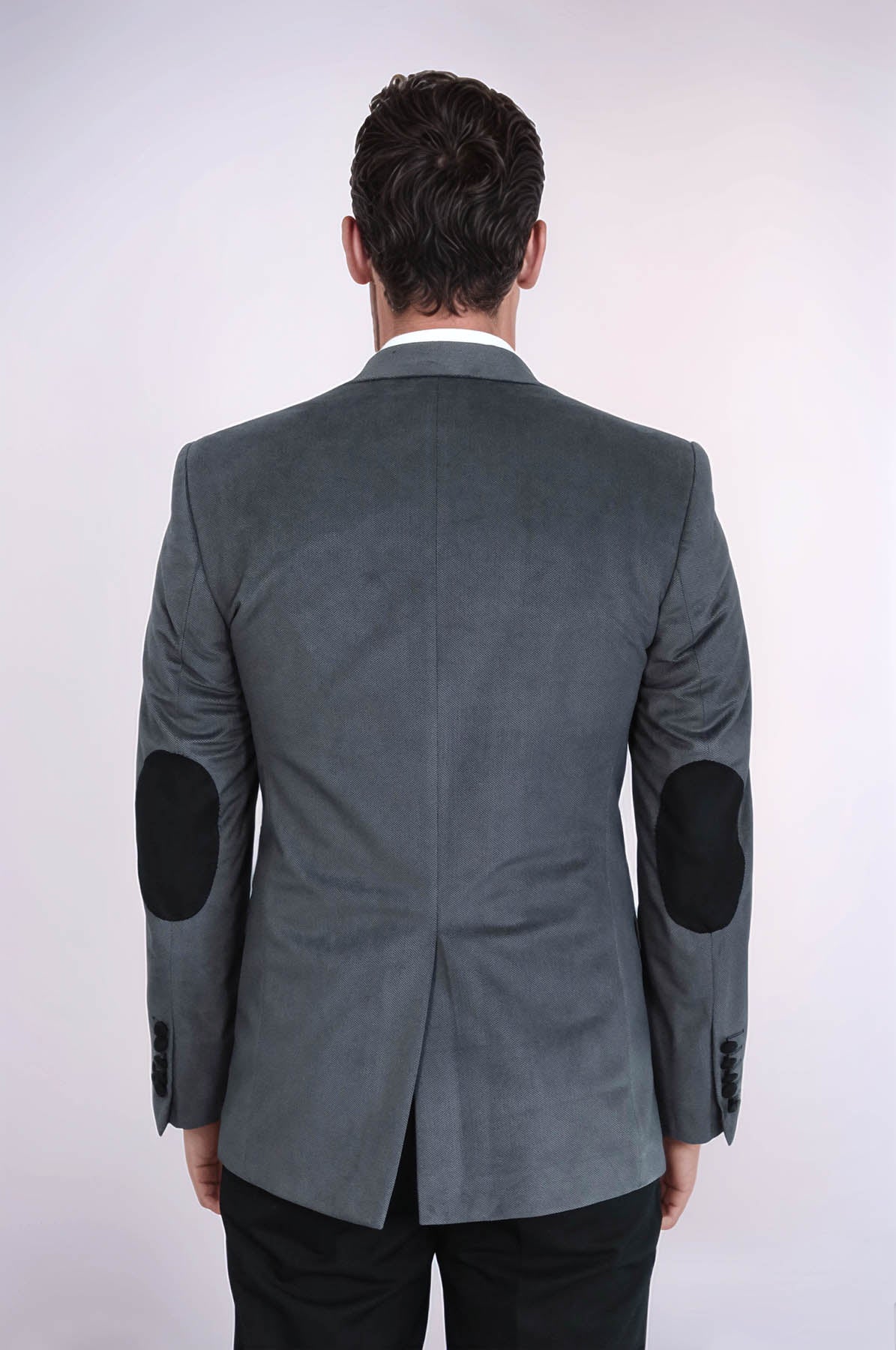Pocket Flap Rigging Velvet Grey Jacket-Wessi