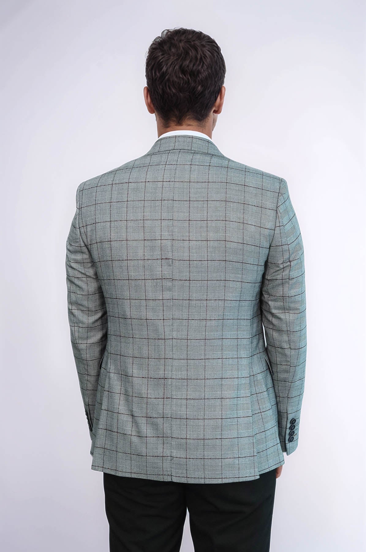 Set of Plaid Blazer and Vest - Wessi