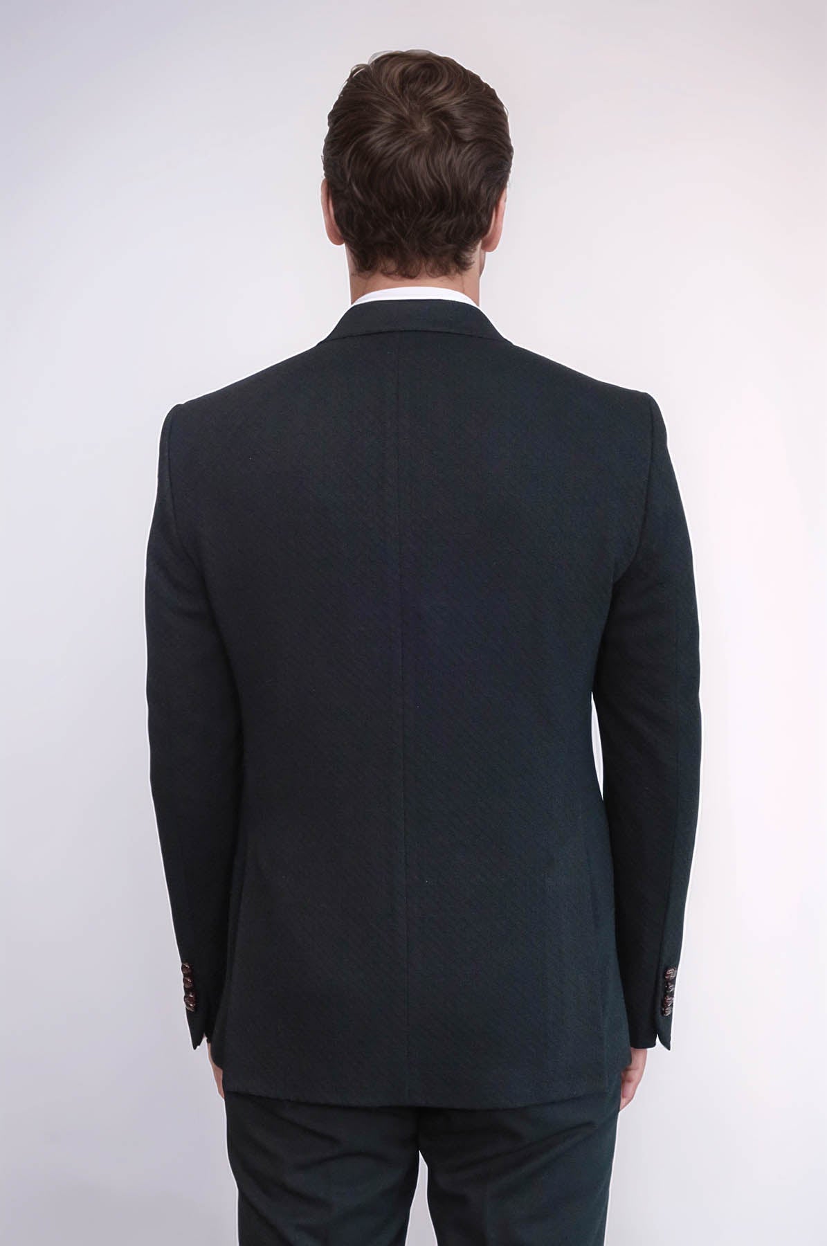 KOALA SYDNEY Double Breasted Slim Fit Black Blazer