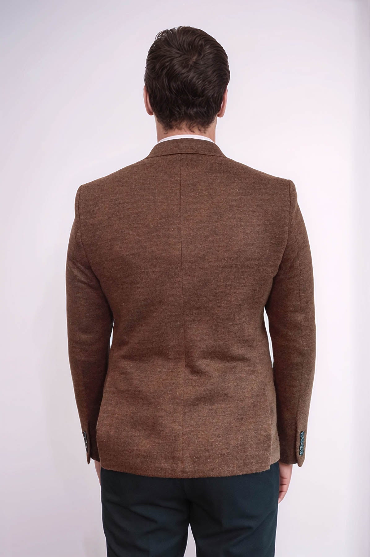 Brown Slim Fit Jacket for Men
