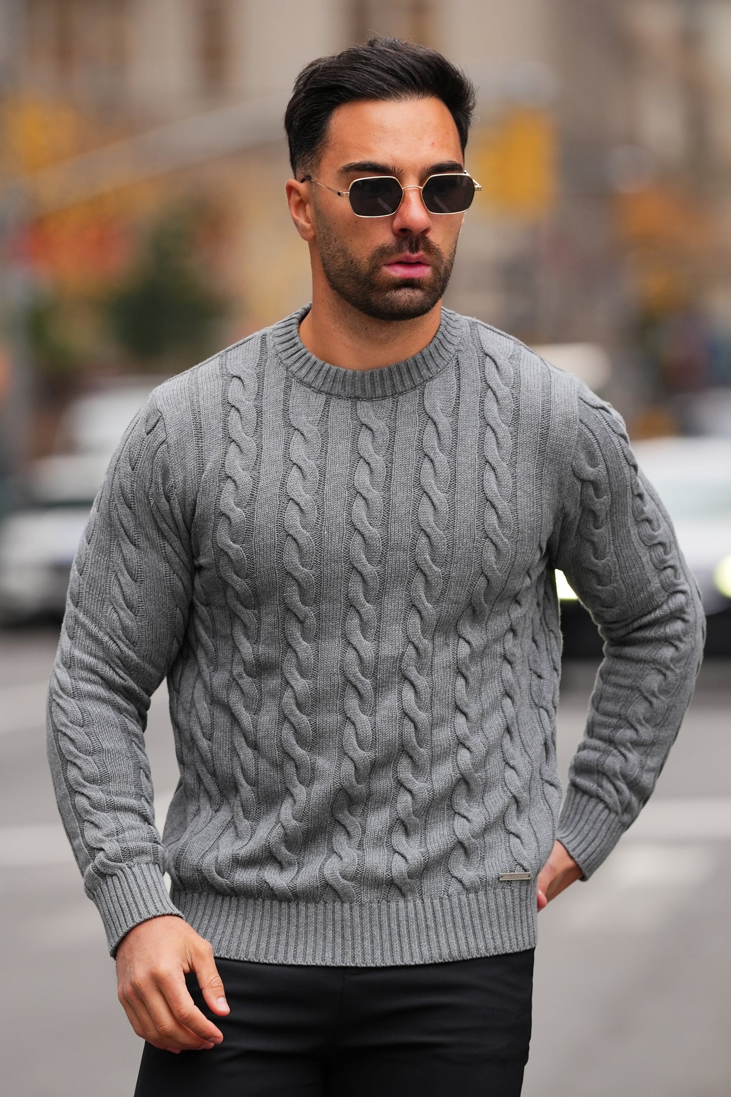 Cable Knit Crew Sweater