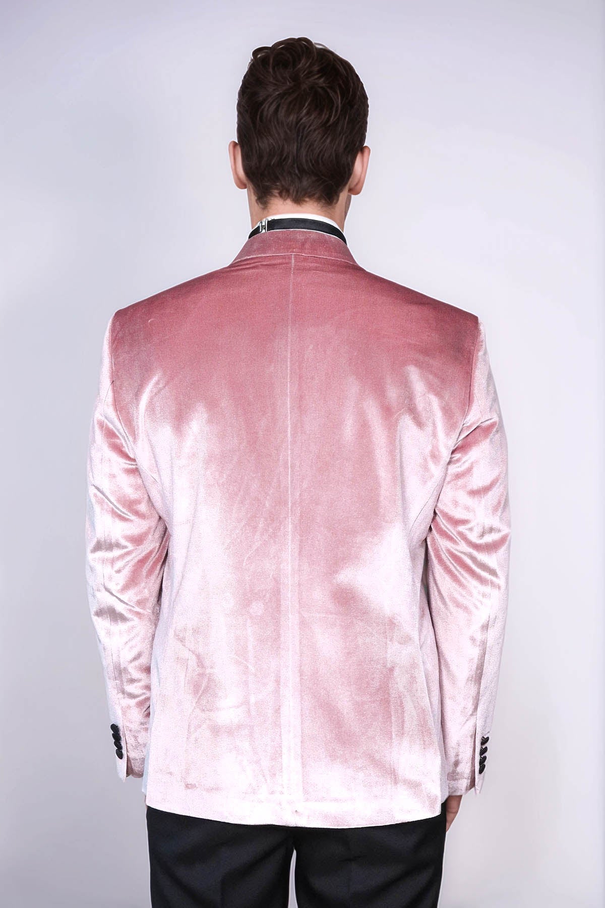 KOALA SYDNEY Slim Fit Peak Lapel Velvet Pink Men Tuxedo Jacket