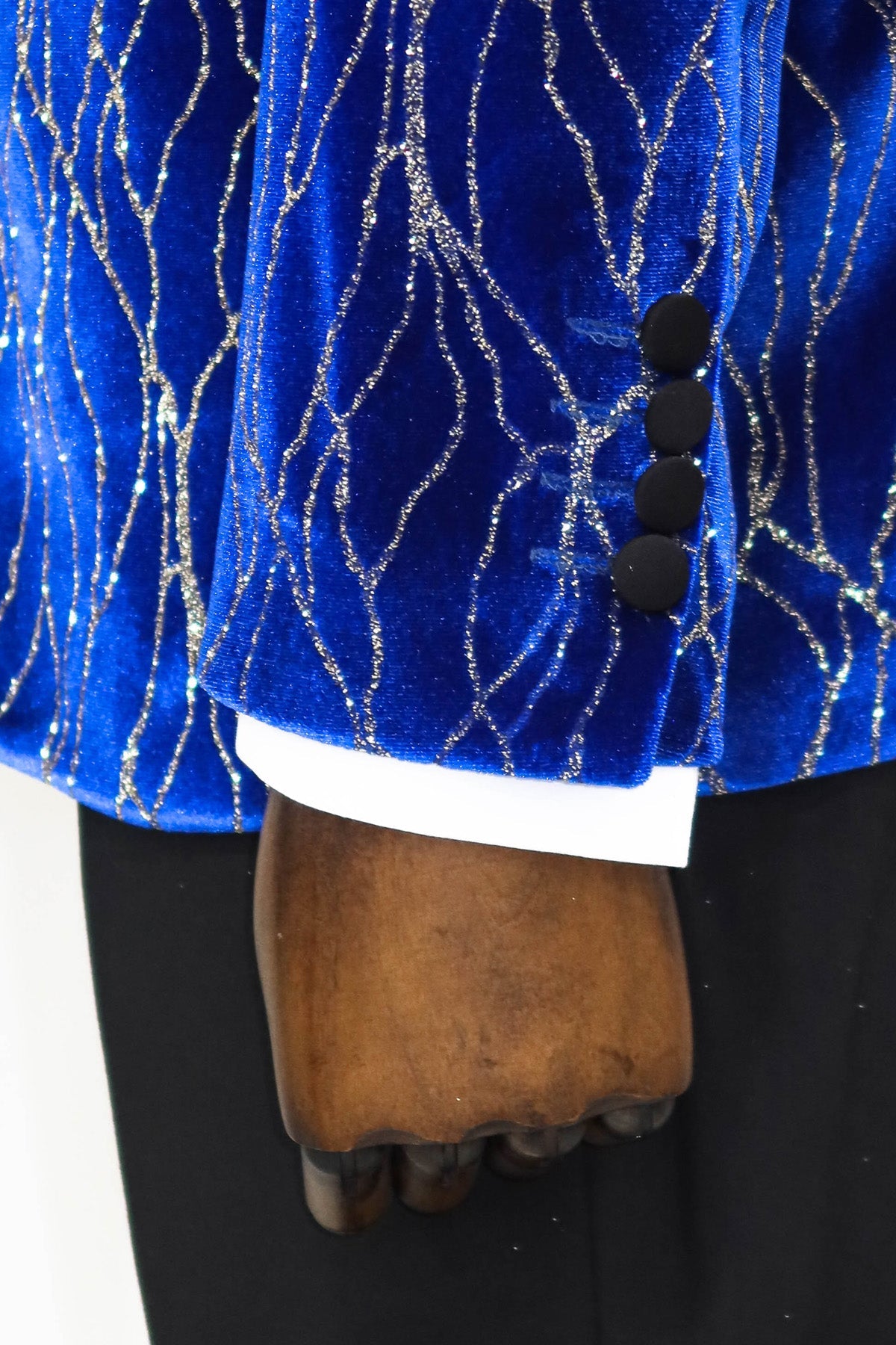 KOALA SYDNEY Silver Patterned Blue Men Performers Tuxedo Jackets