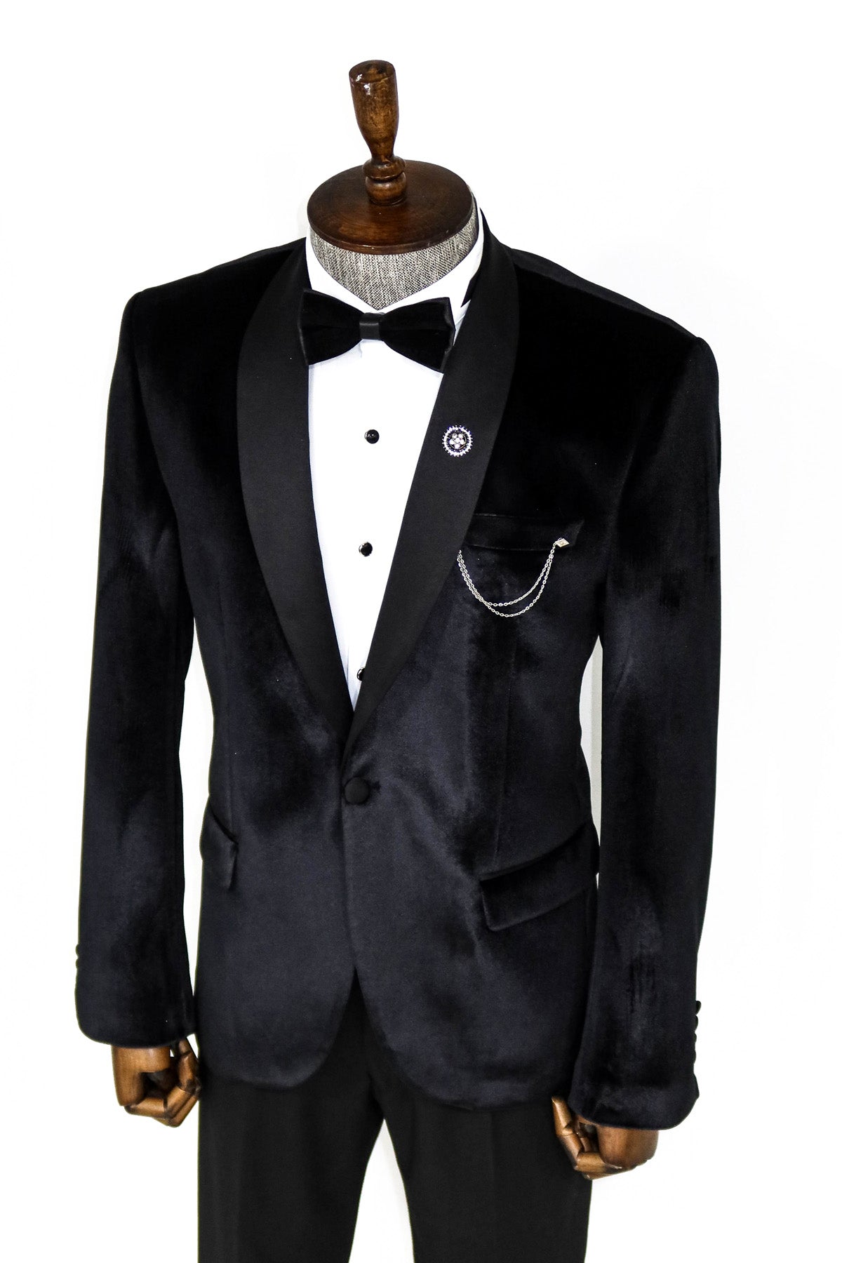 Shawl Lapel Velvet Black Men Tuxedo Blazer