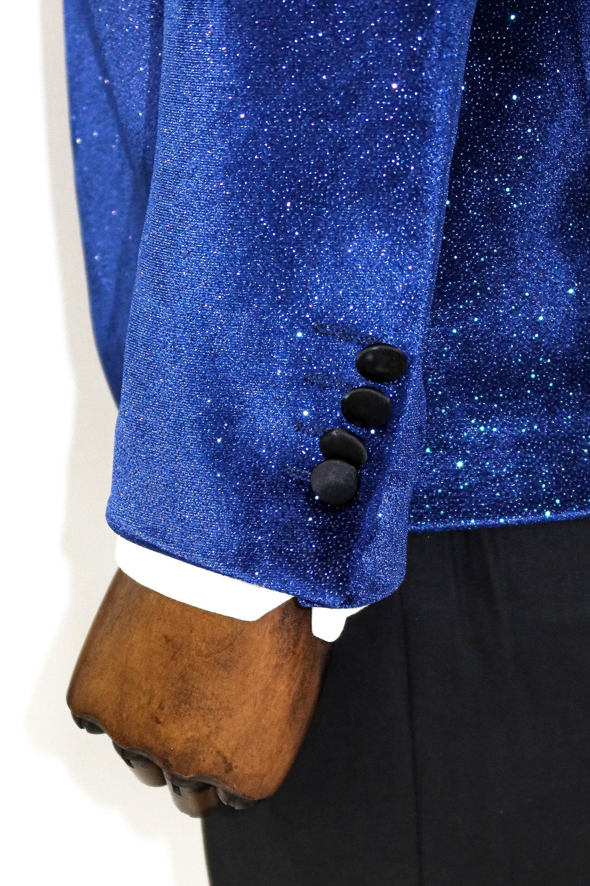 KOALA SYDNEY Shawl Collar Velvet Sax Blue Men Prom Blazer