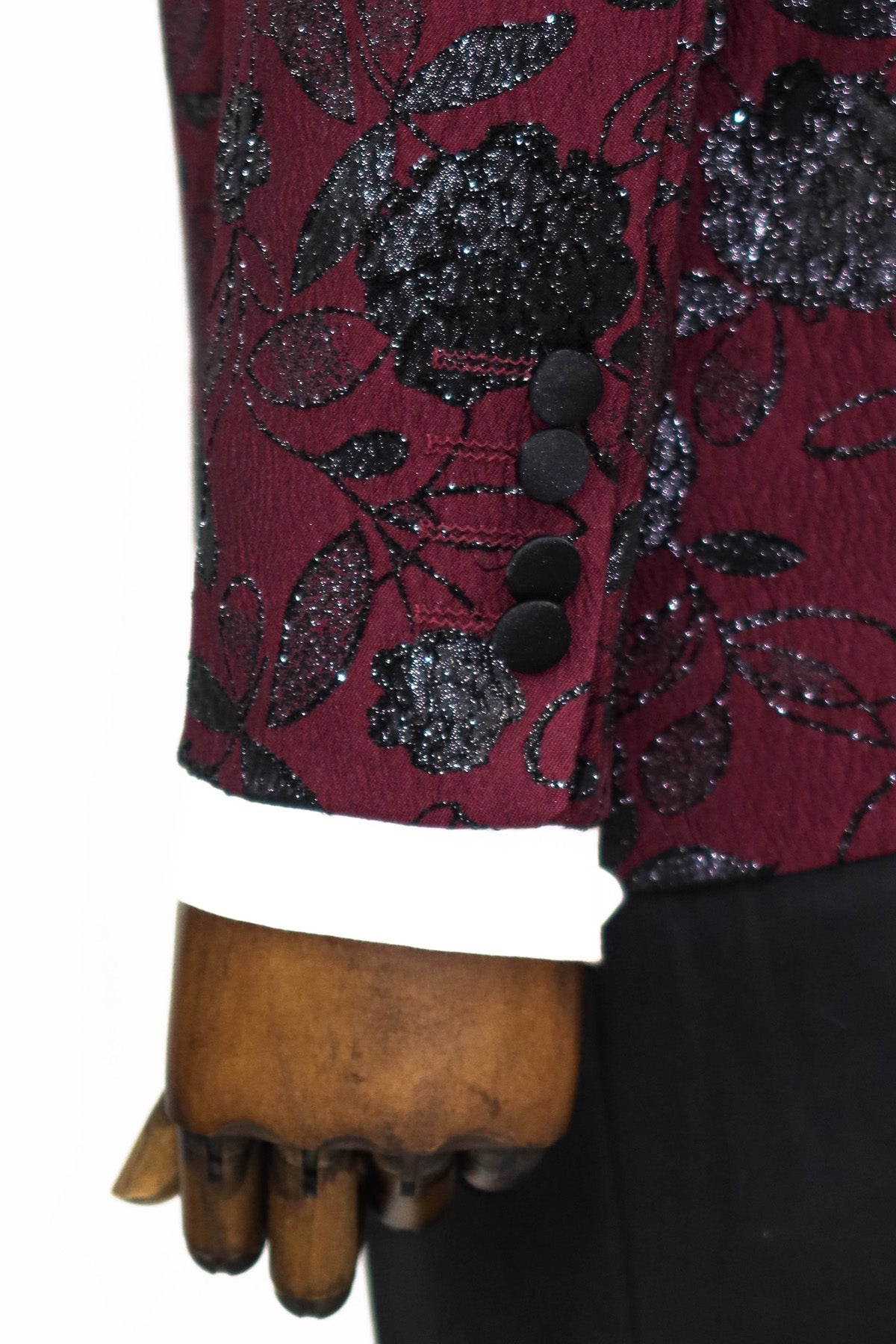 KOALA SYDNEY Floral Patterned Burgundy Men Dinner Jacket