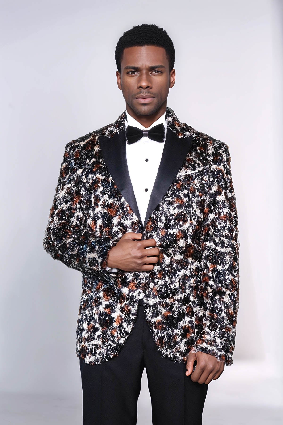 KOALA SYDNEY Leopard Patterned Men's Tuxedo Evening Jacket