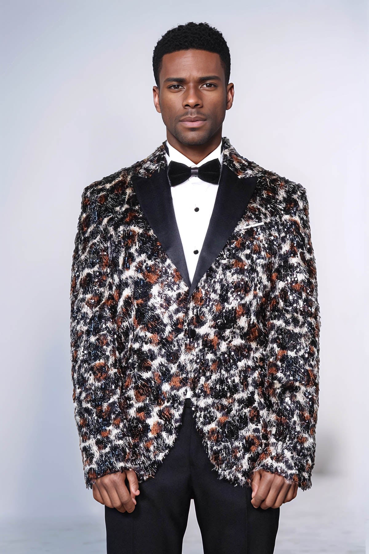 KOALA SYDNEY Leopard Patterned Men's Tuxedo Evening Jacket