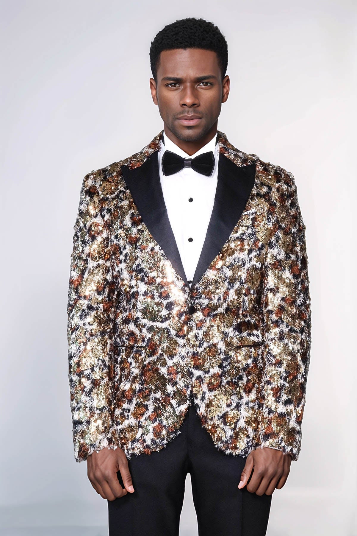 KOALA SYDNEY Leopard Patterned Men's Tuxedo Evening Jacket