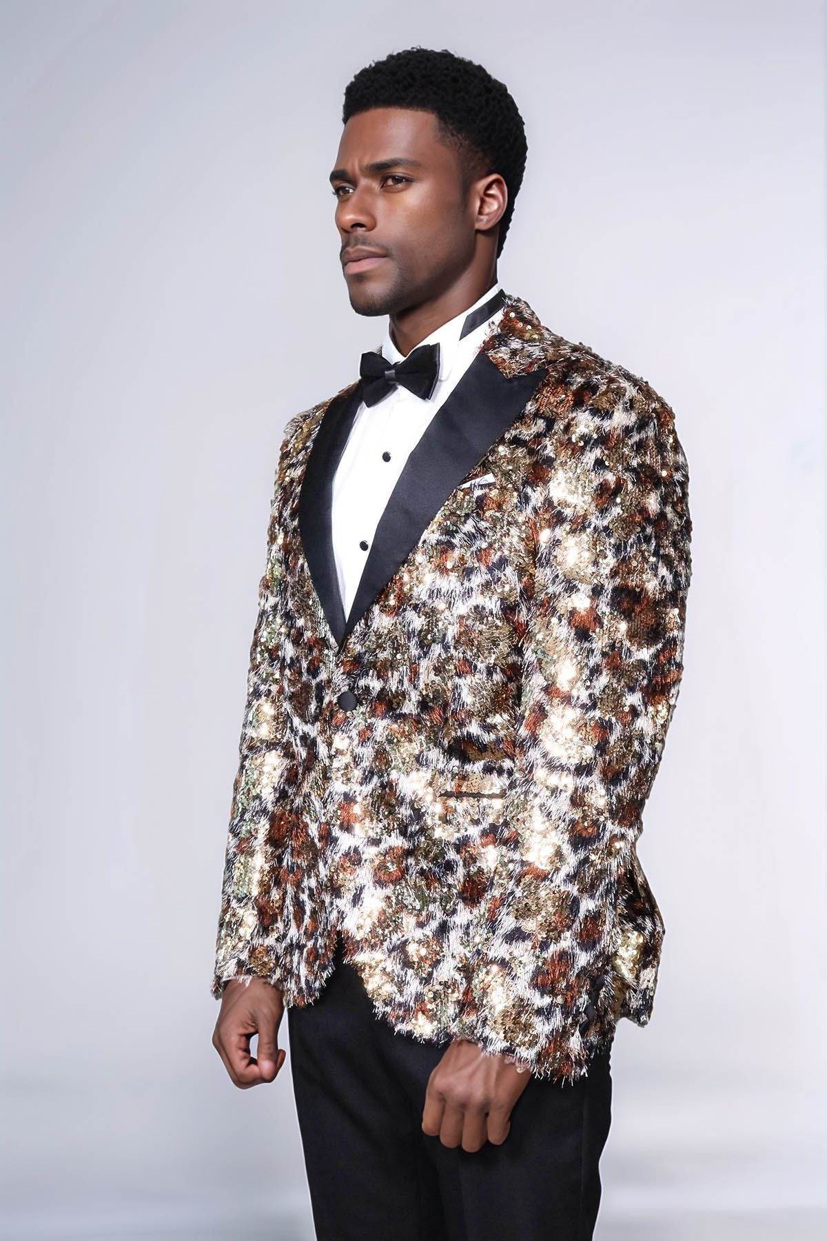 KOALA SYDNEY Leopard Patterned Men's Tuxedo Evening Jacket