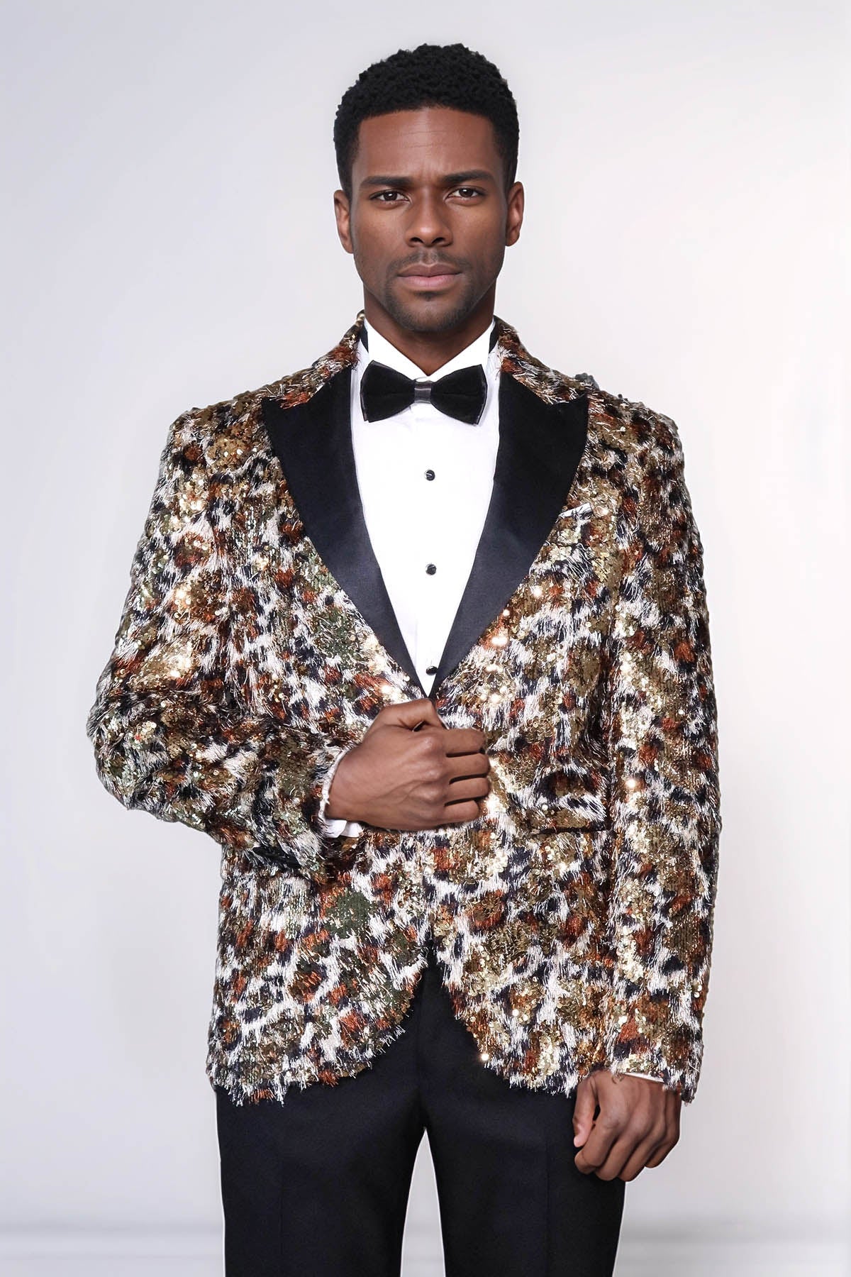 KOALA SYDNEY Leopard Patterned Men's Tuxedo Evening Jacket
