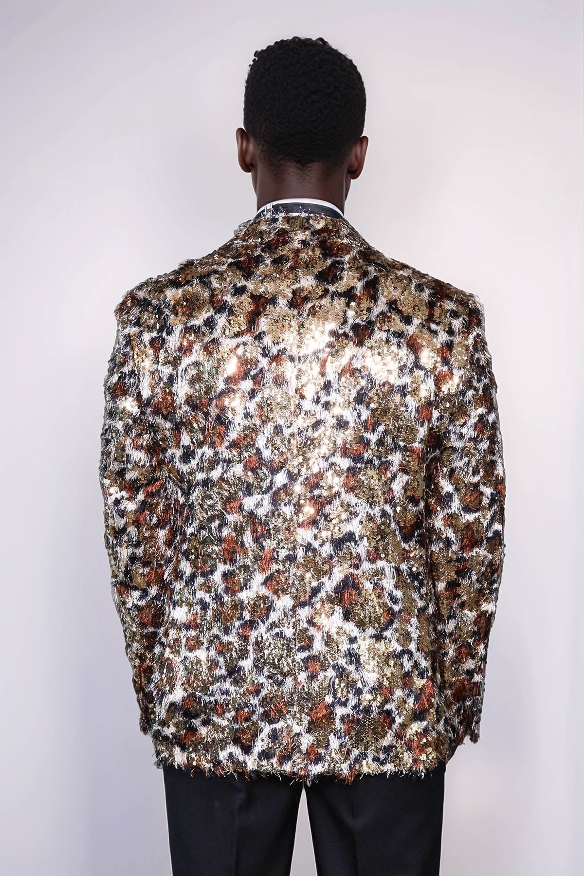 KOALA SYDNEY Leopard Patterned Men's Tuxedo Evening Jacket