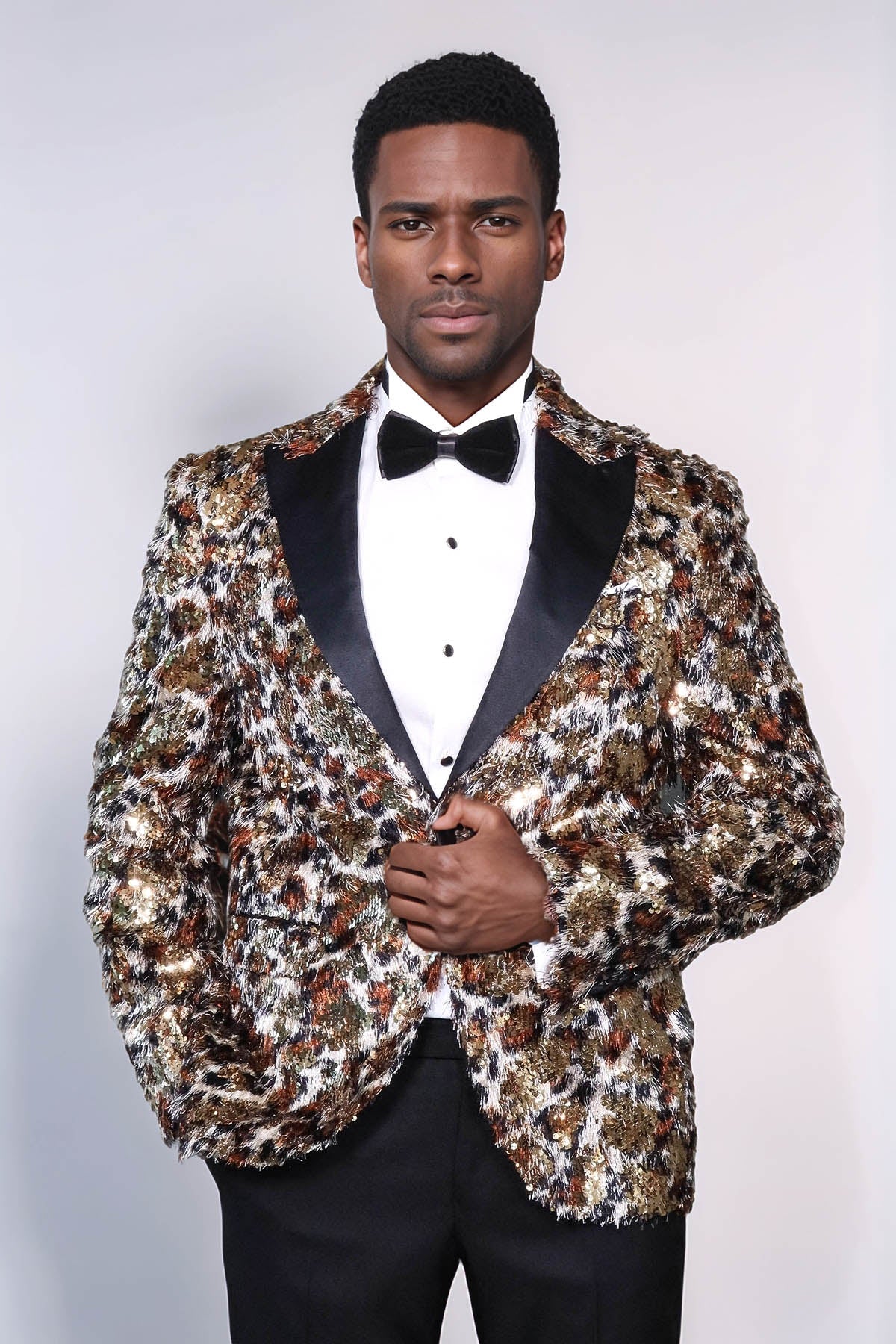 KOALA SYDNEY Leopard Patterned Men's Tuxedo Evening Jacket