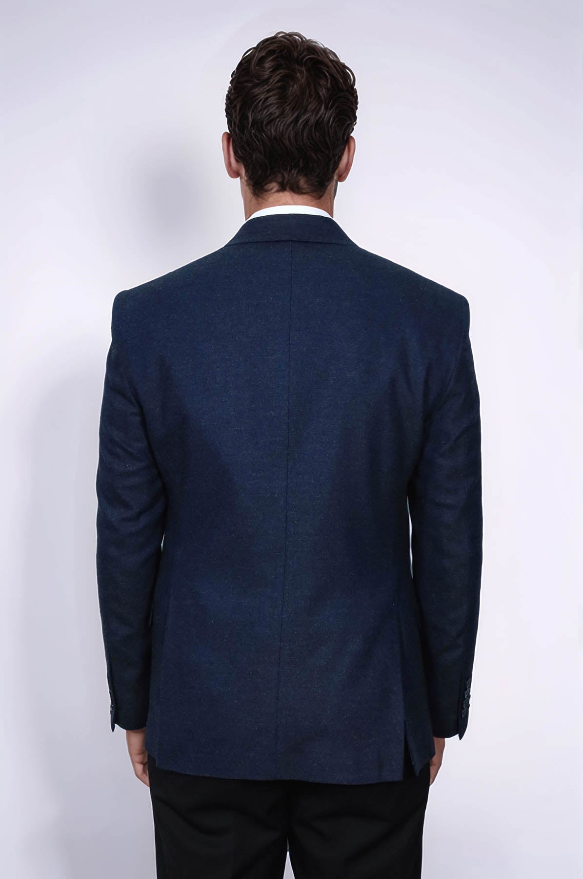 Plain Slim Fit Sport Navy Blue Men Blazer
