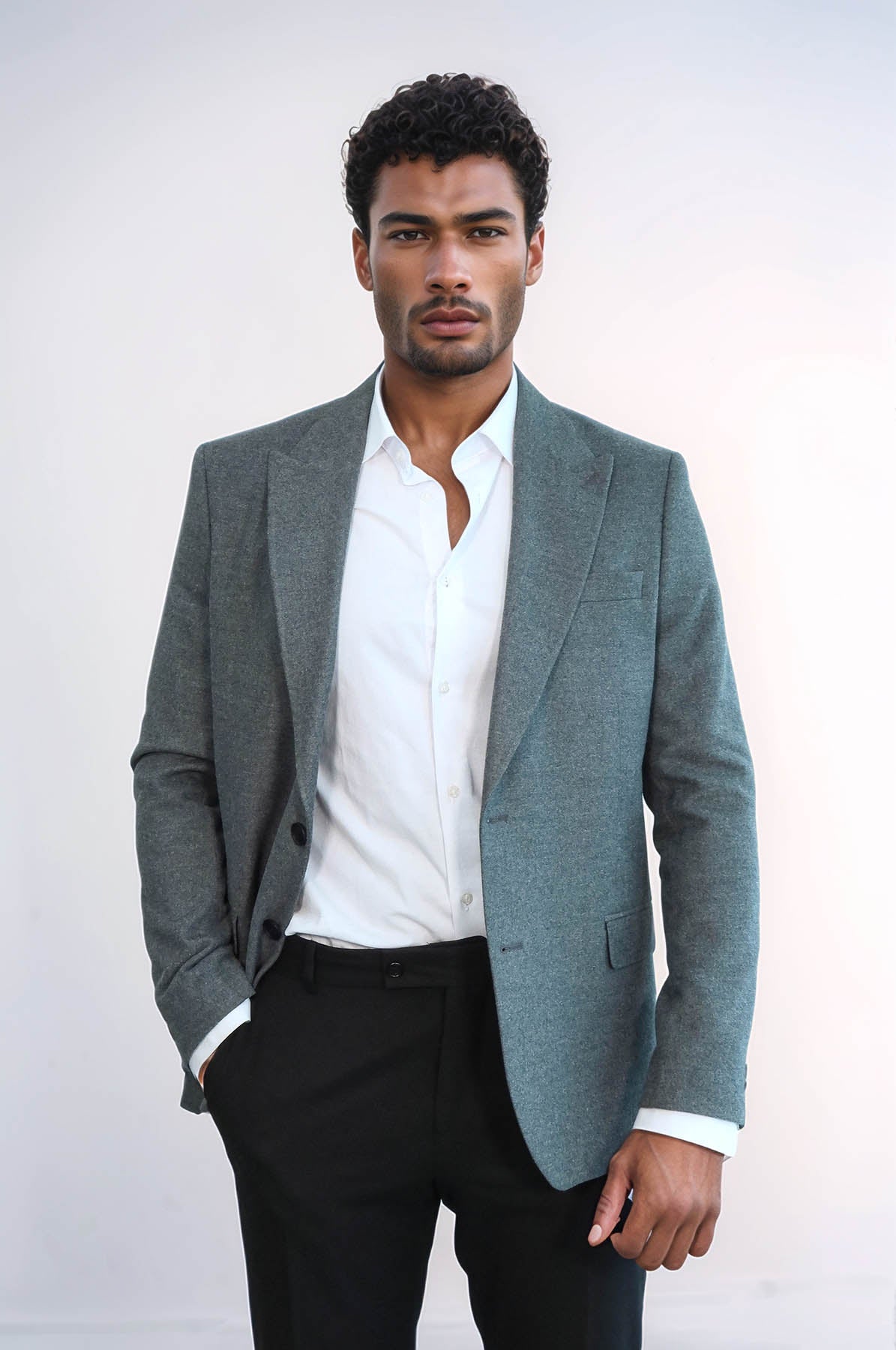 KOALA SYDNEY Plain Slim Fit Sport Grey Men Blazer