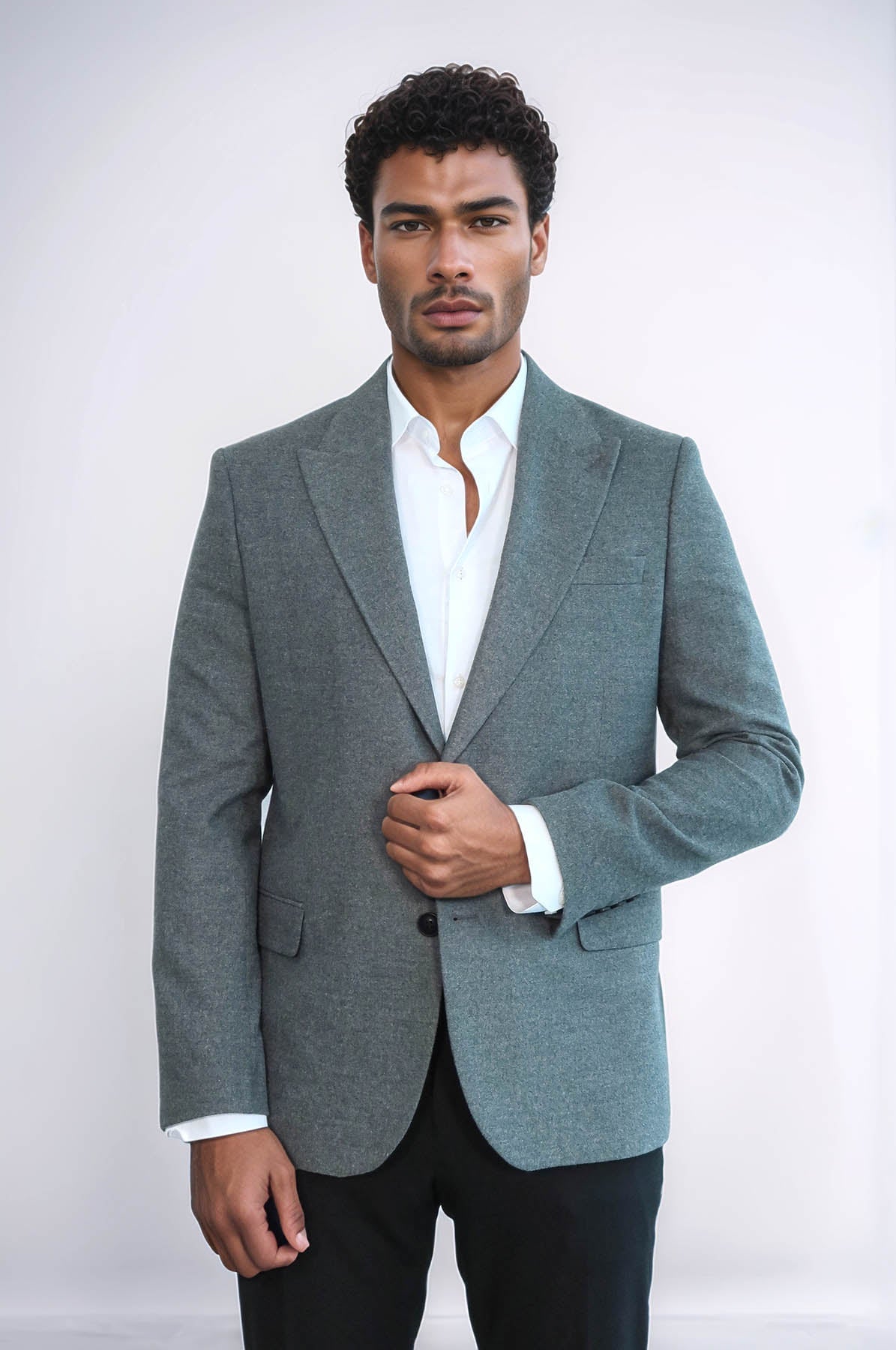 KOALA SYDNEY Plain Slim Fit Sport Grey Men Blazer