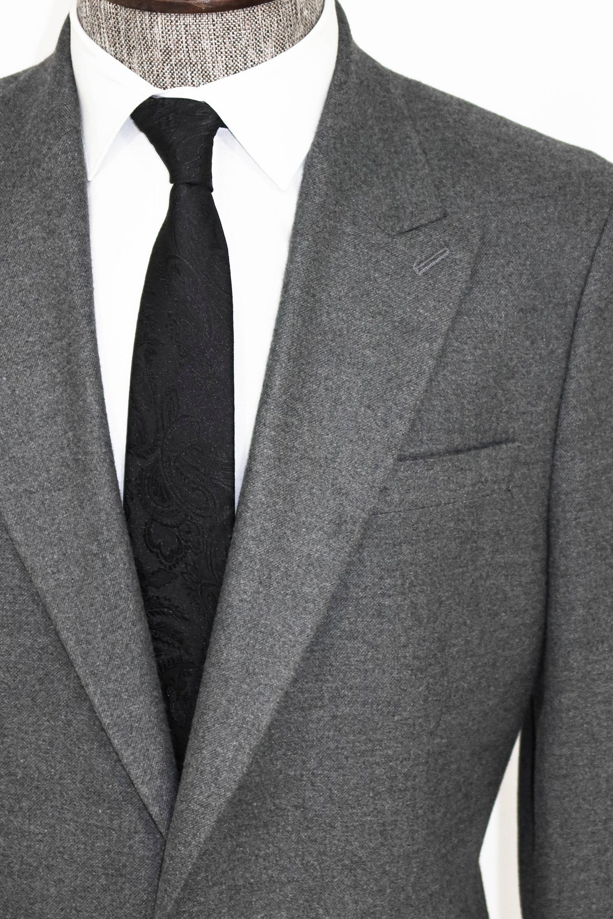 Plain Slim Fit Sport Grey Men Blazer and Trousers Combination