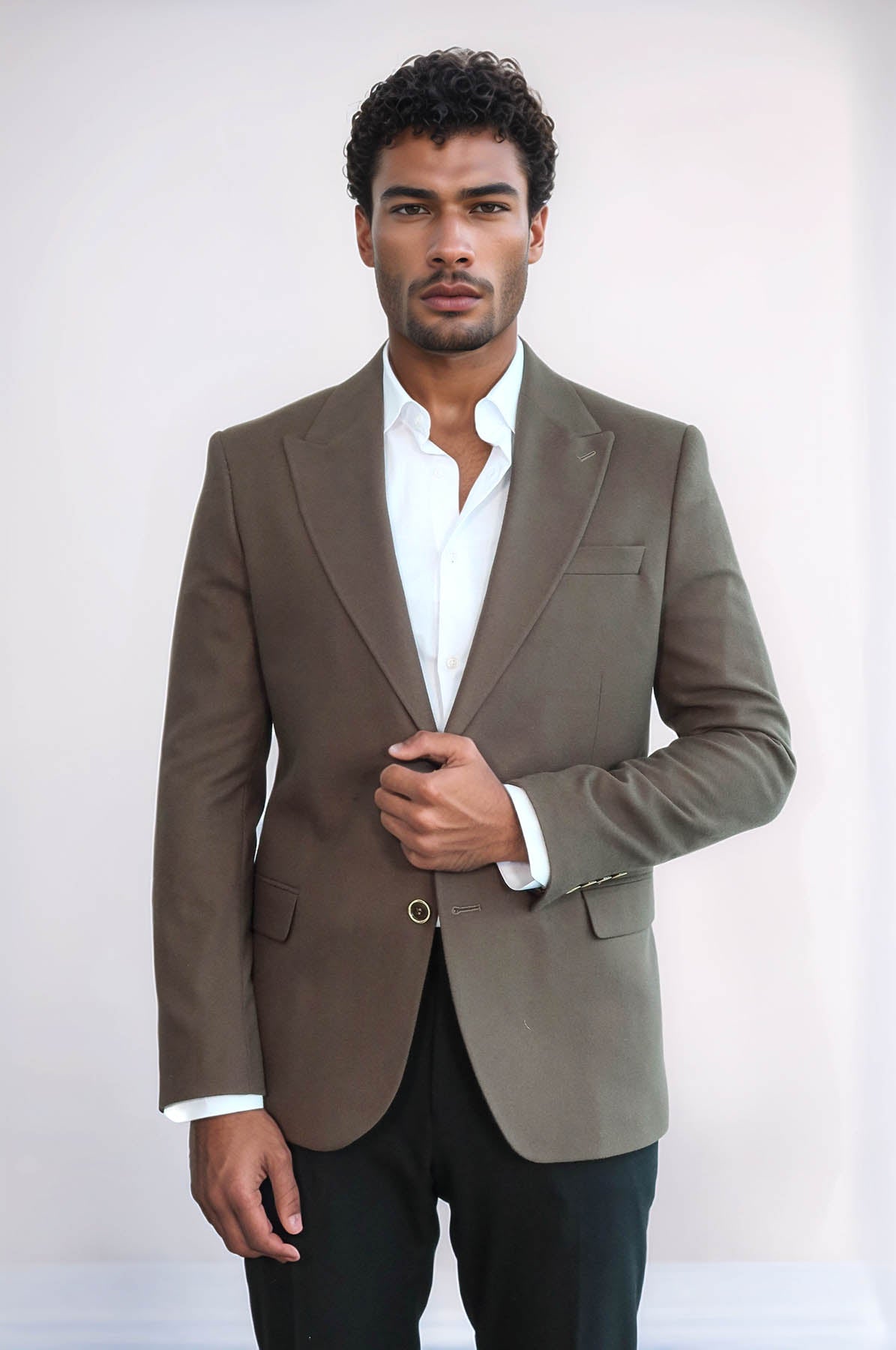 KOALA SYDNEY Plain Slim Fit Sport Brown Men Blazer -