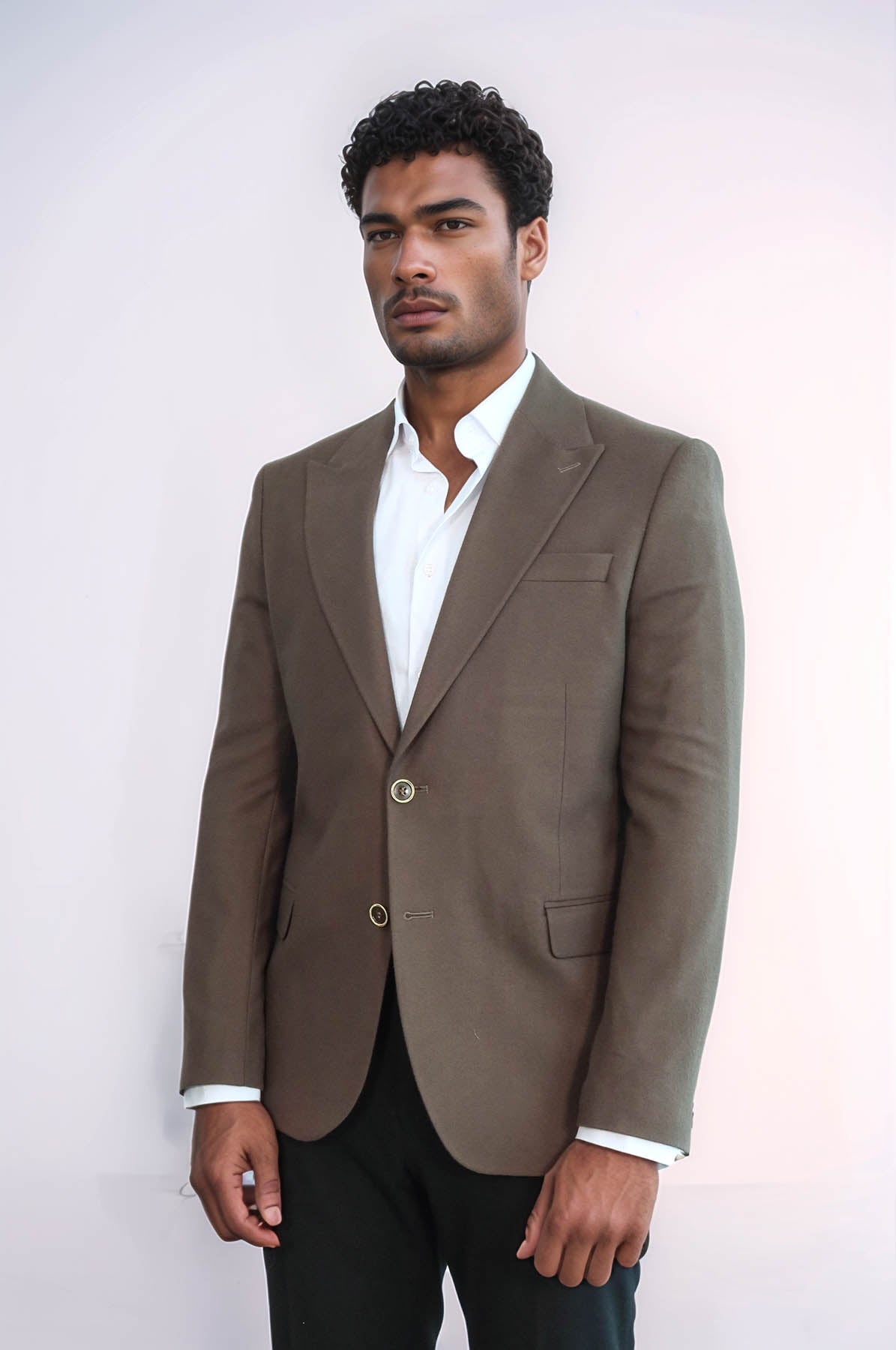 KOALA SYDNEY Plain Slim Fit Sport Brown Men Blazer