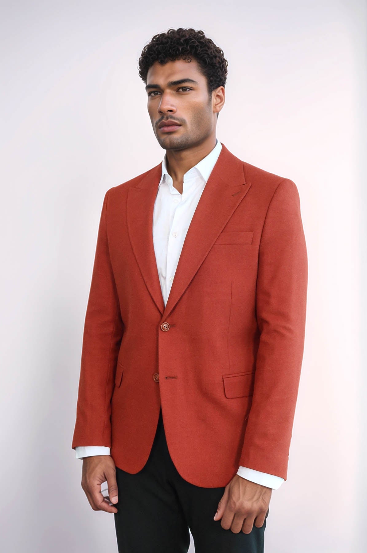 KOALA SYDNEY Plain Slim Fit Sport Burgundy Men Blazer