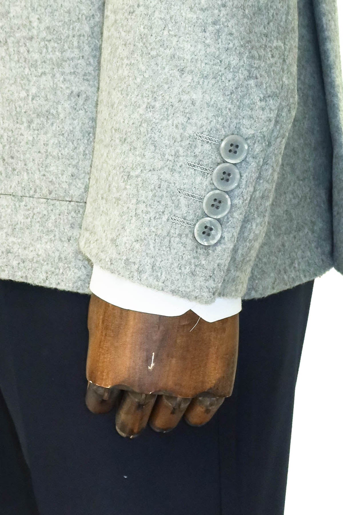 KOALA SYDNEY Slim Fit Plain Wide Lapel Grey Men Wool Blazer