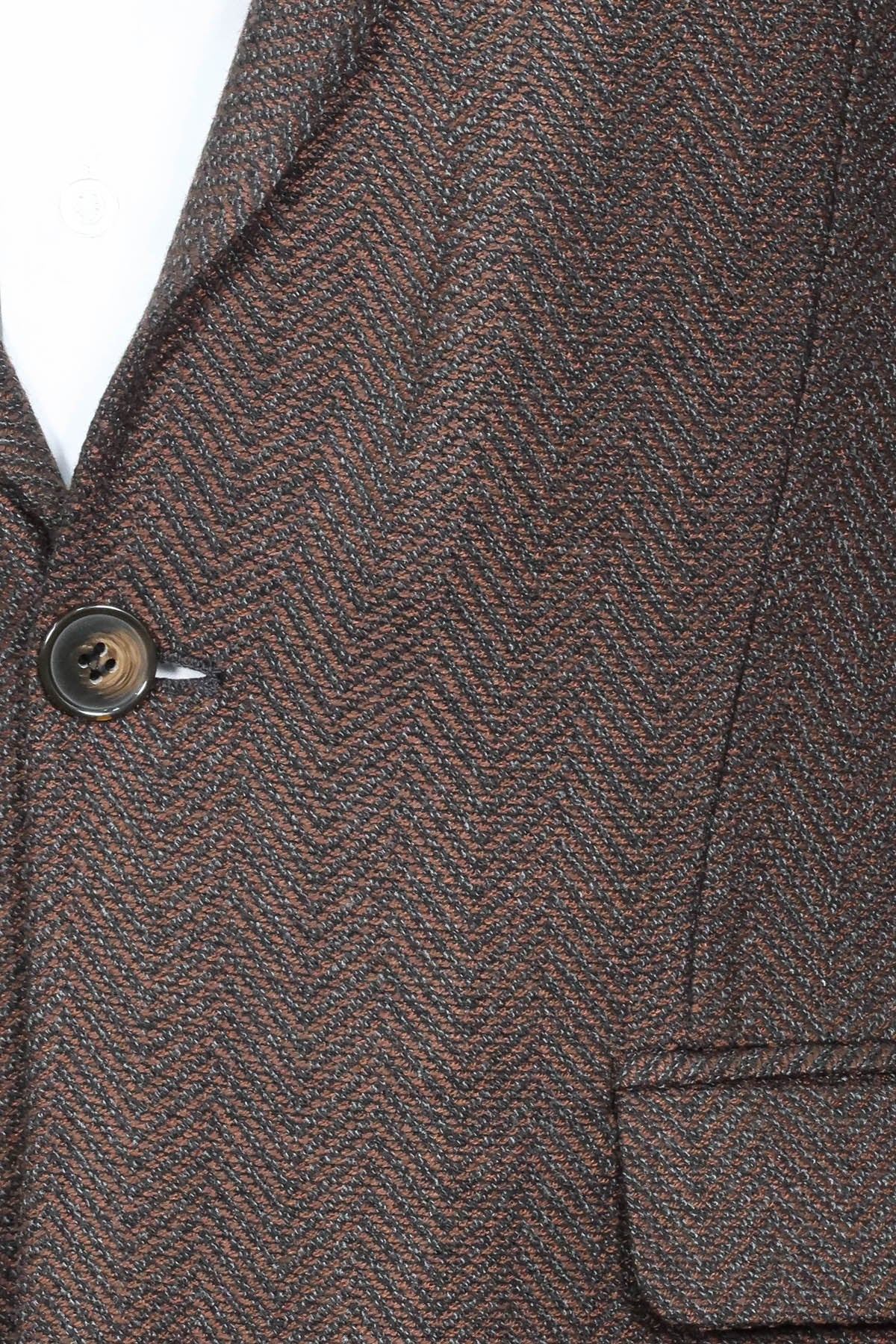 Slim Fit Patterned Brown Men Blazer