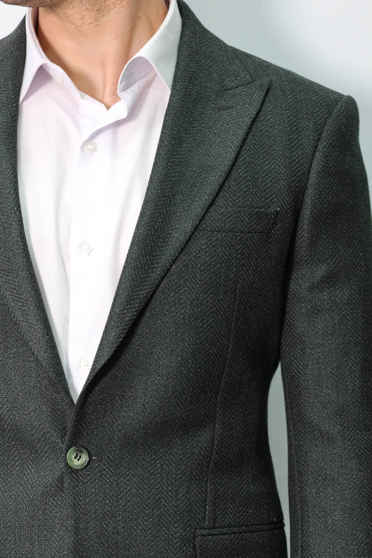 KOALA SYDNEY Slim Fit Patterned Dark Green Men Blazer