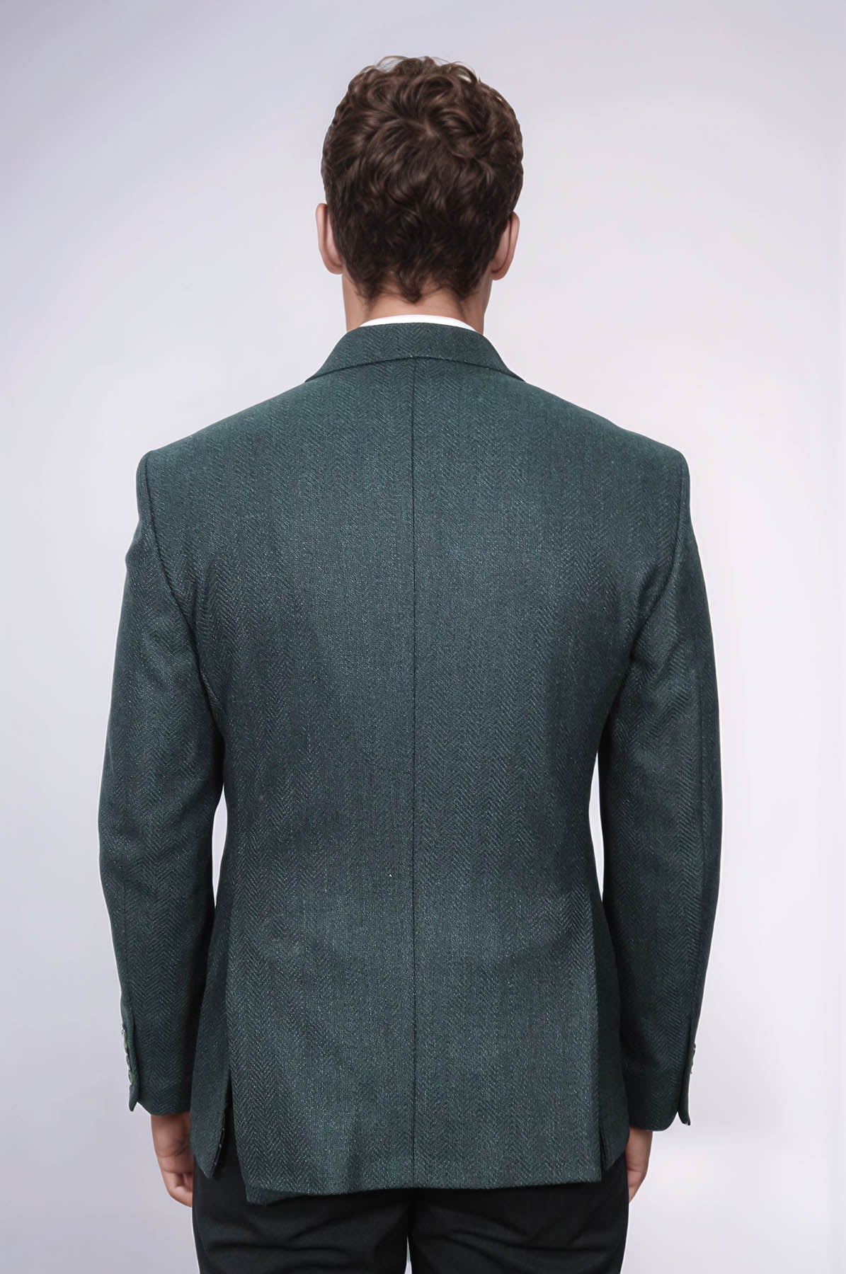 KOALA SYDNEY Slim Fit Patterned Dark Green Men Blazer