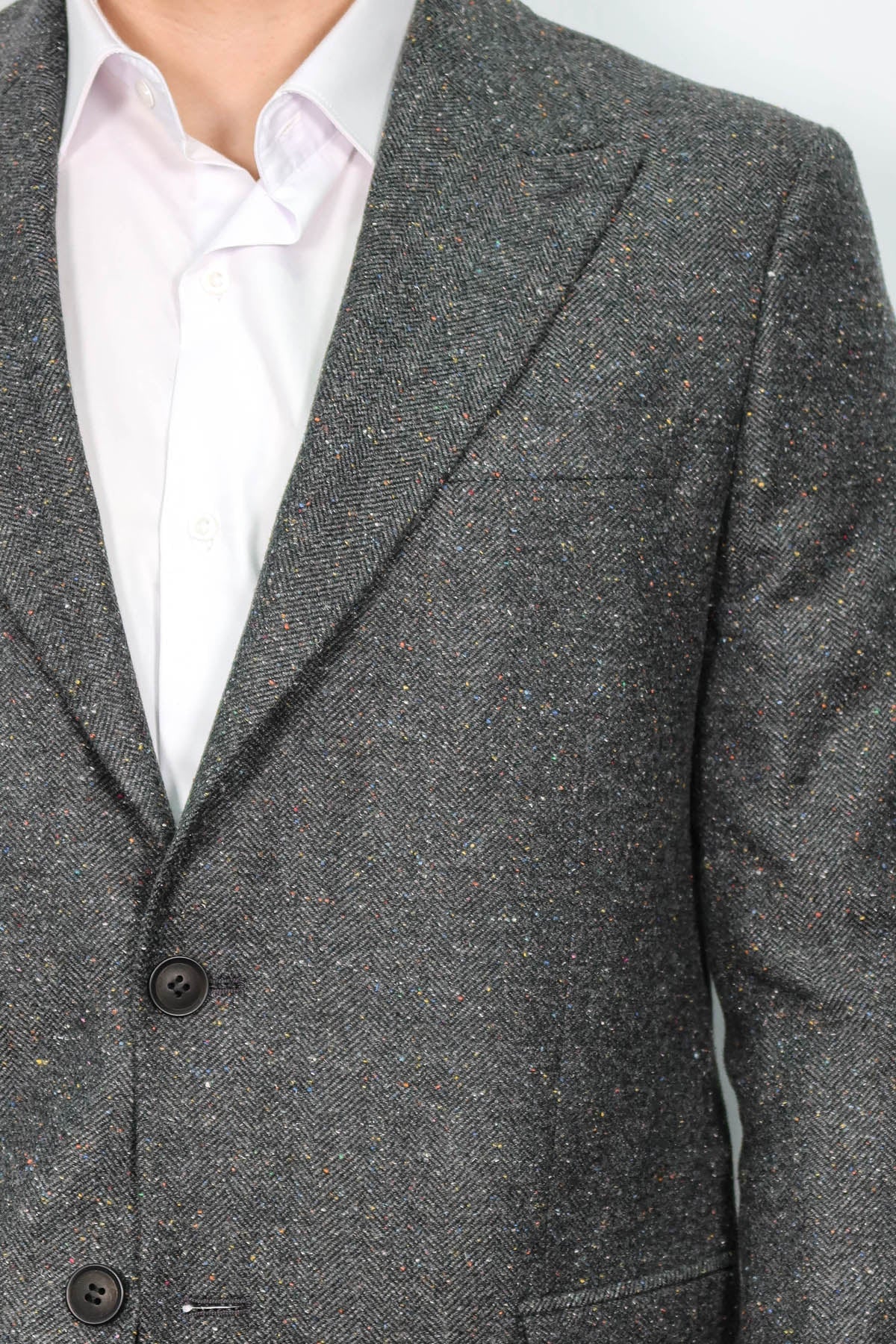 KOALA SYDNEY Houndstooth Pattern Wool Anthracite Men Blazer