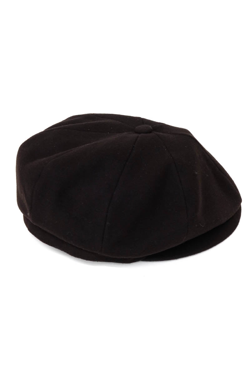 Black Wool Gatsby Men Hat