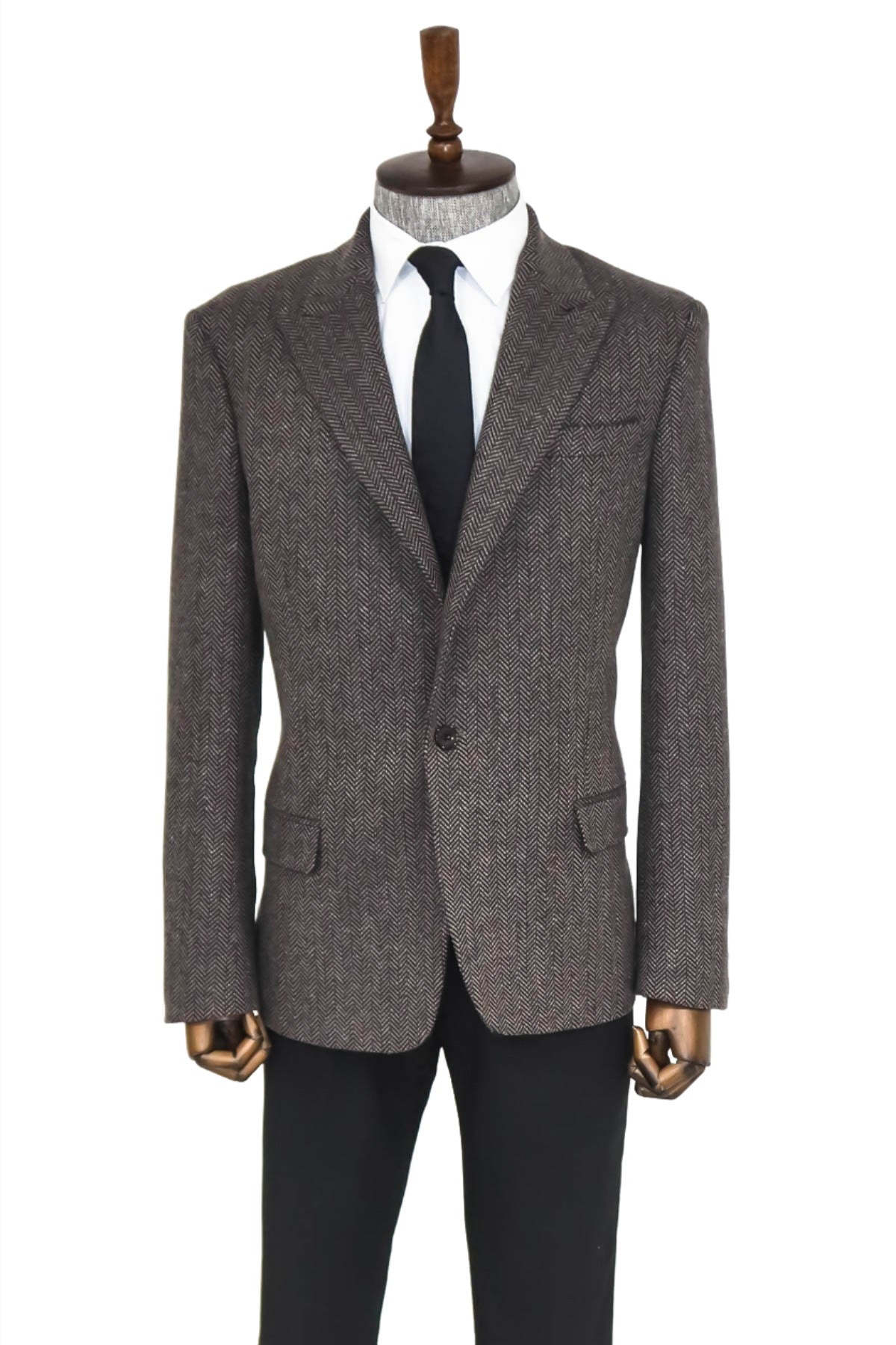 KOALA SYDNEY Houndstooth Wool Black Men Blazer -