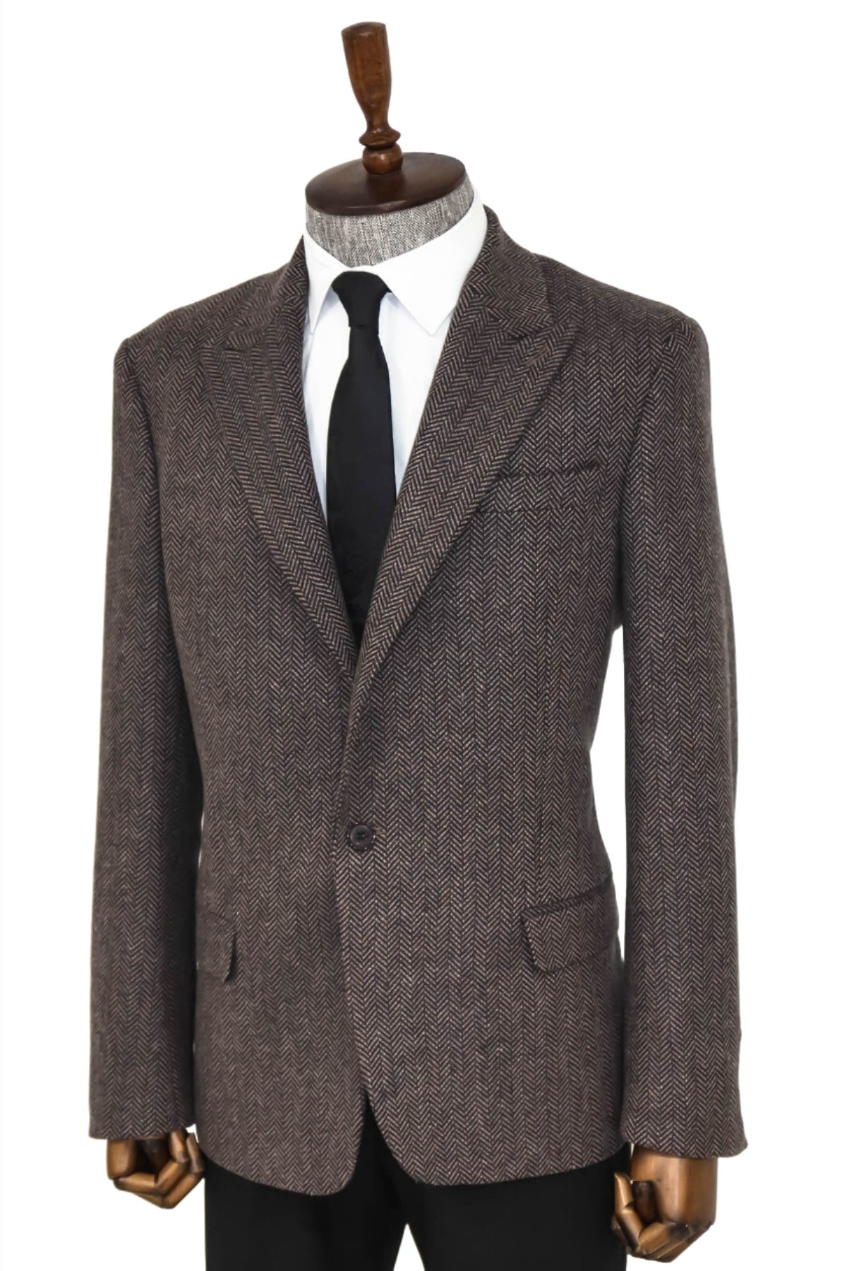 KOALA SYDNEY Houndstooth Wool Black Men Blazer -