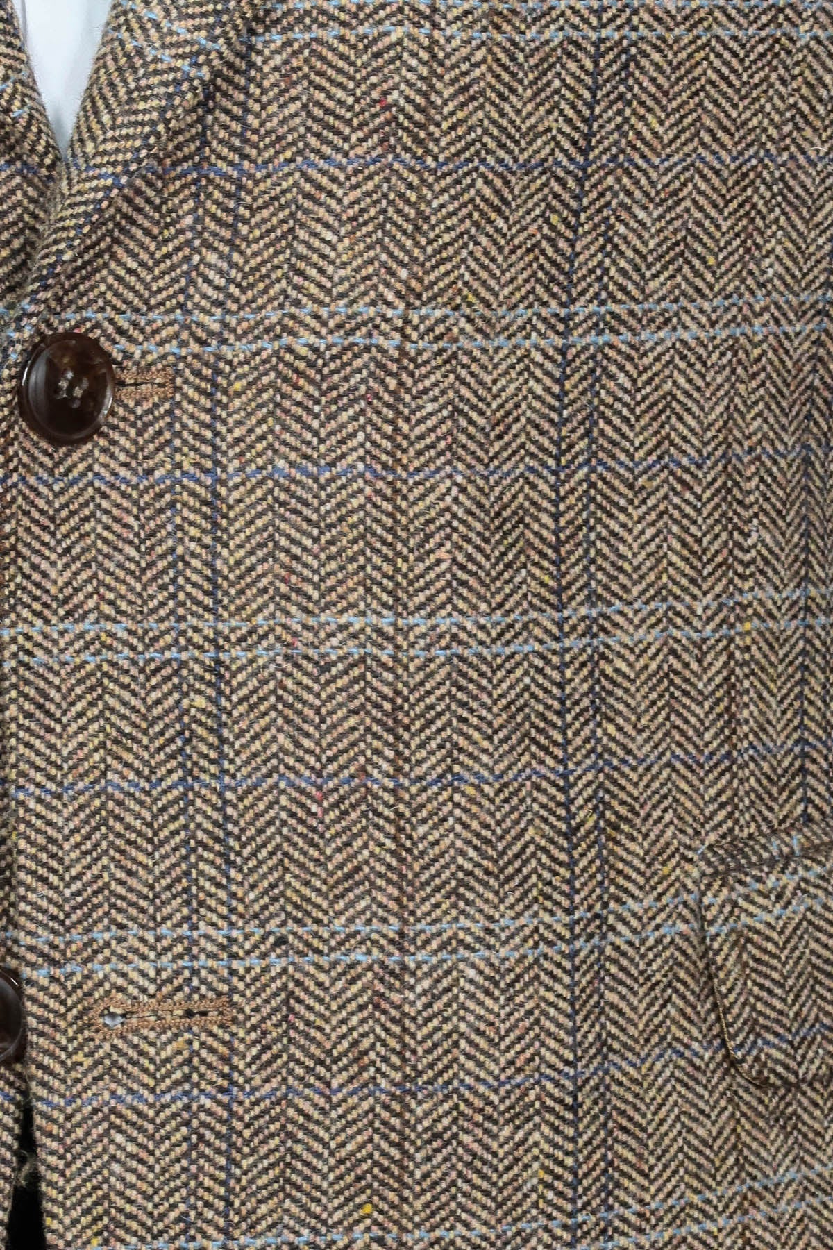 KOALA SYDNEY Herringbone Slim Fit Wool Brown Men Blazer