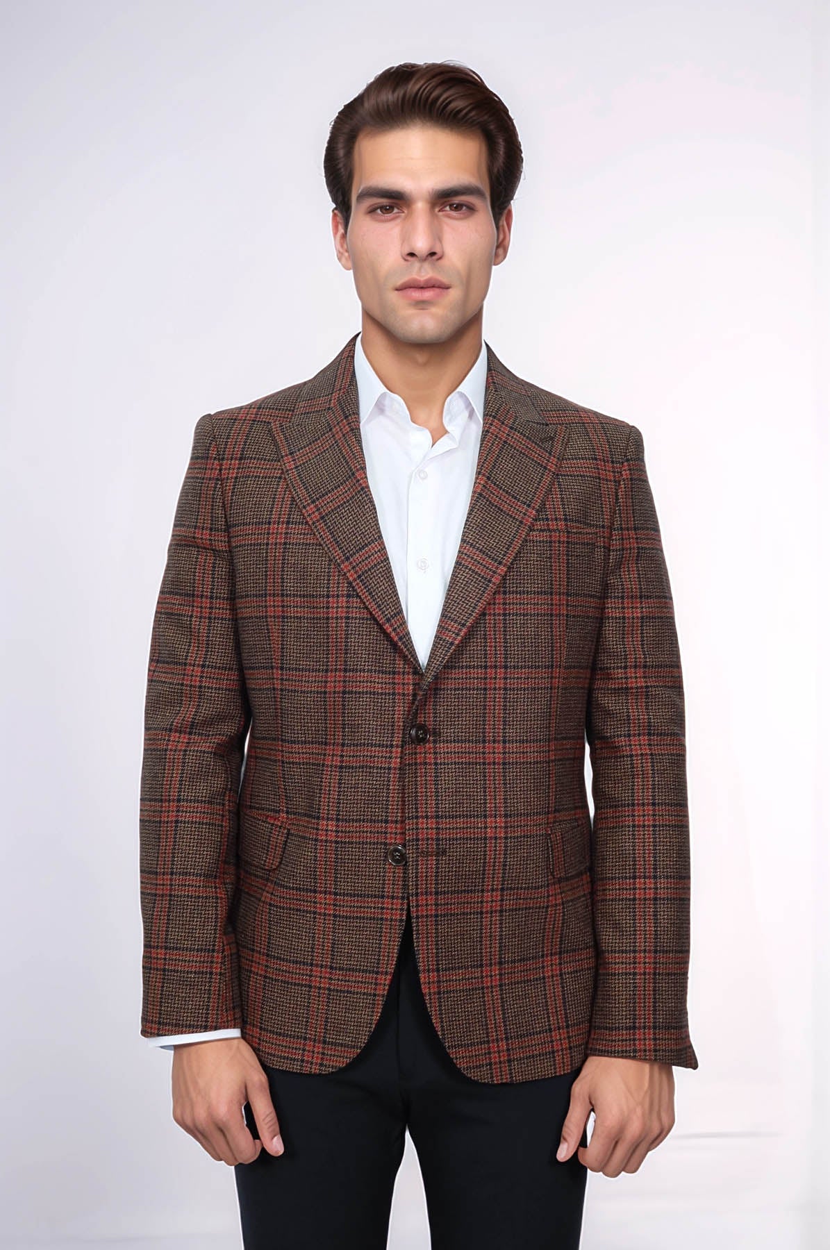 KOALA SYDNEY Checked Brown Men Blazer