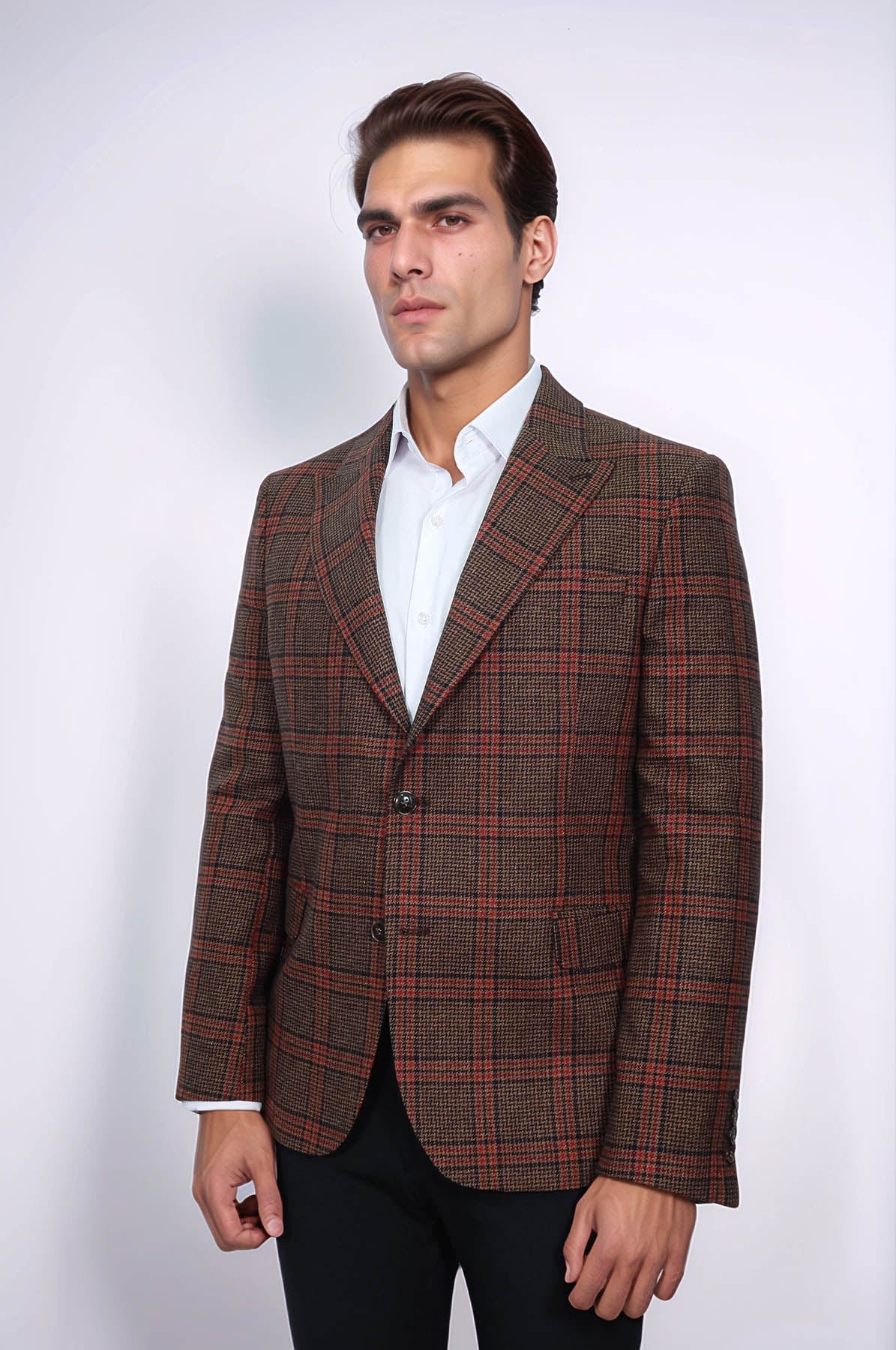 KOALA SYDNEY Checked Brown Men Blazer