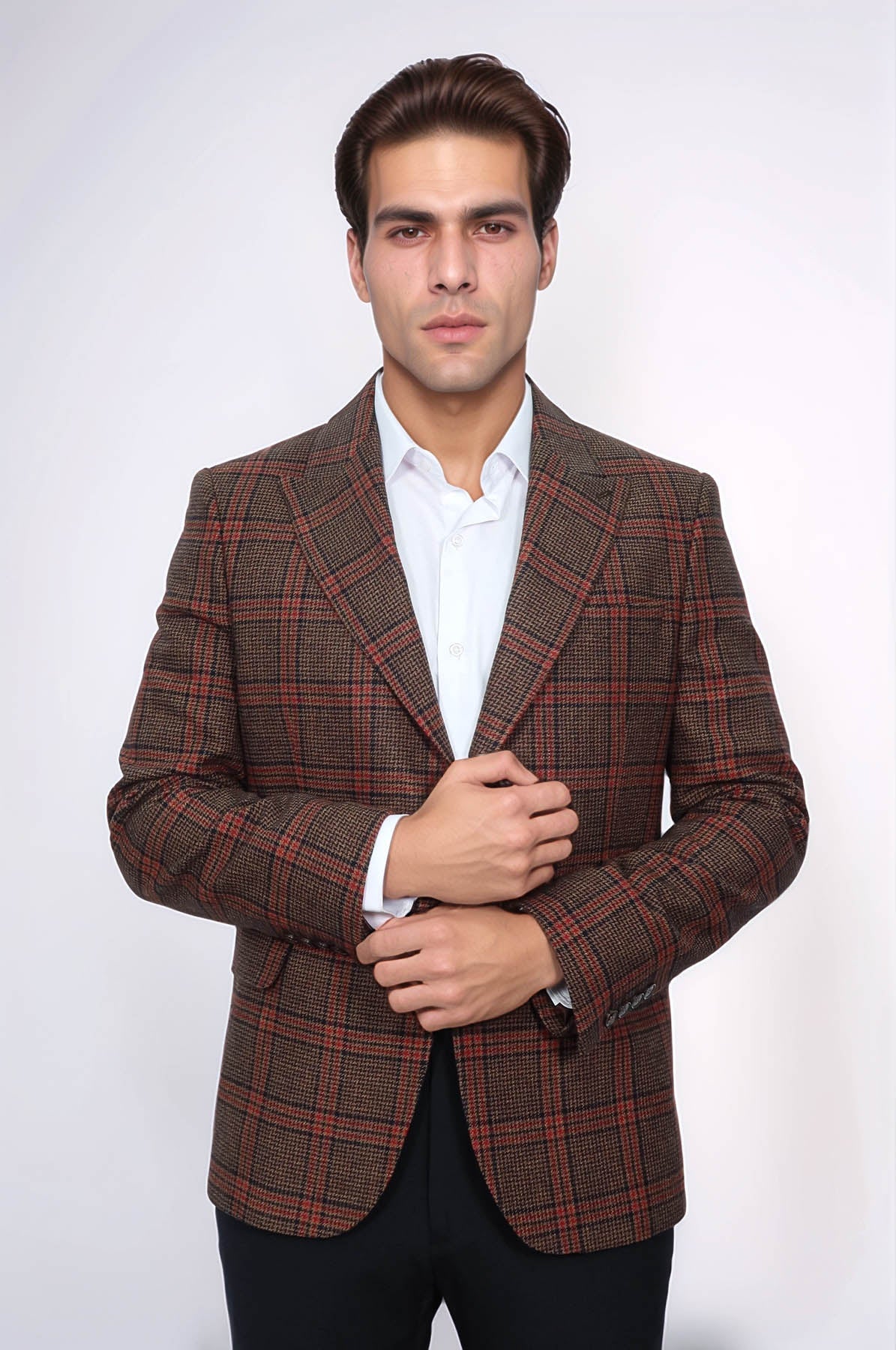 KOALA SYDNEY Checked Brown Men Blazer