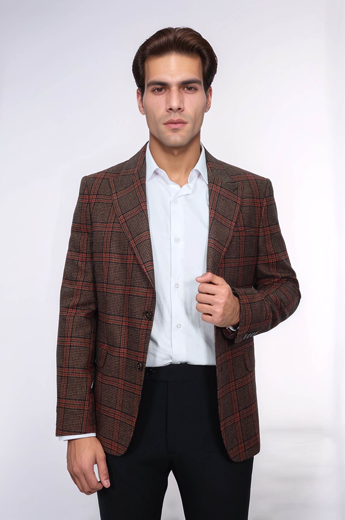 KOALA SYDNEY Checked Brown Men Blazer