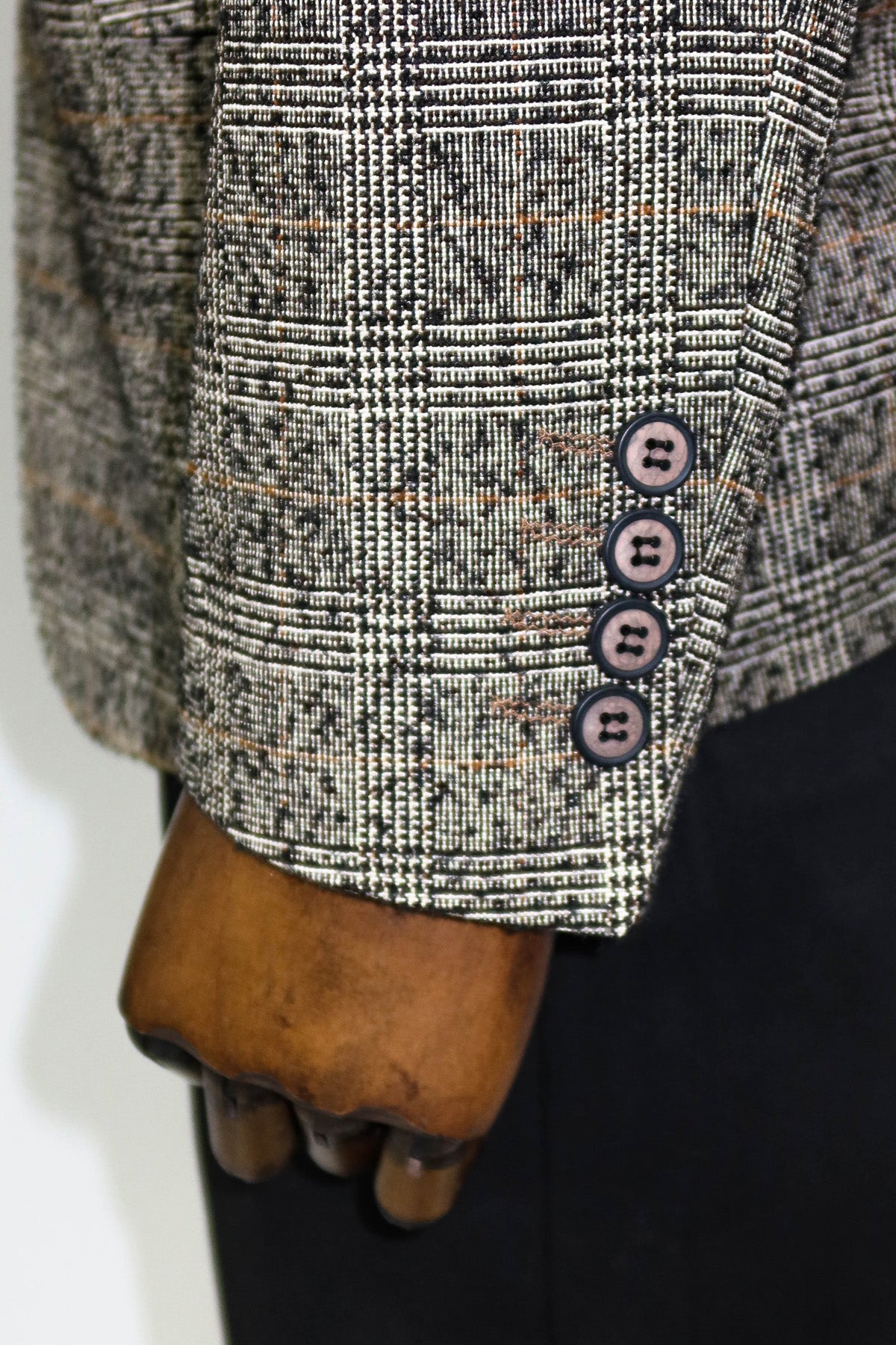 Checked Black Men Blazer and Trousers Combination