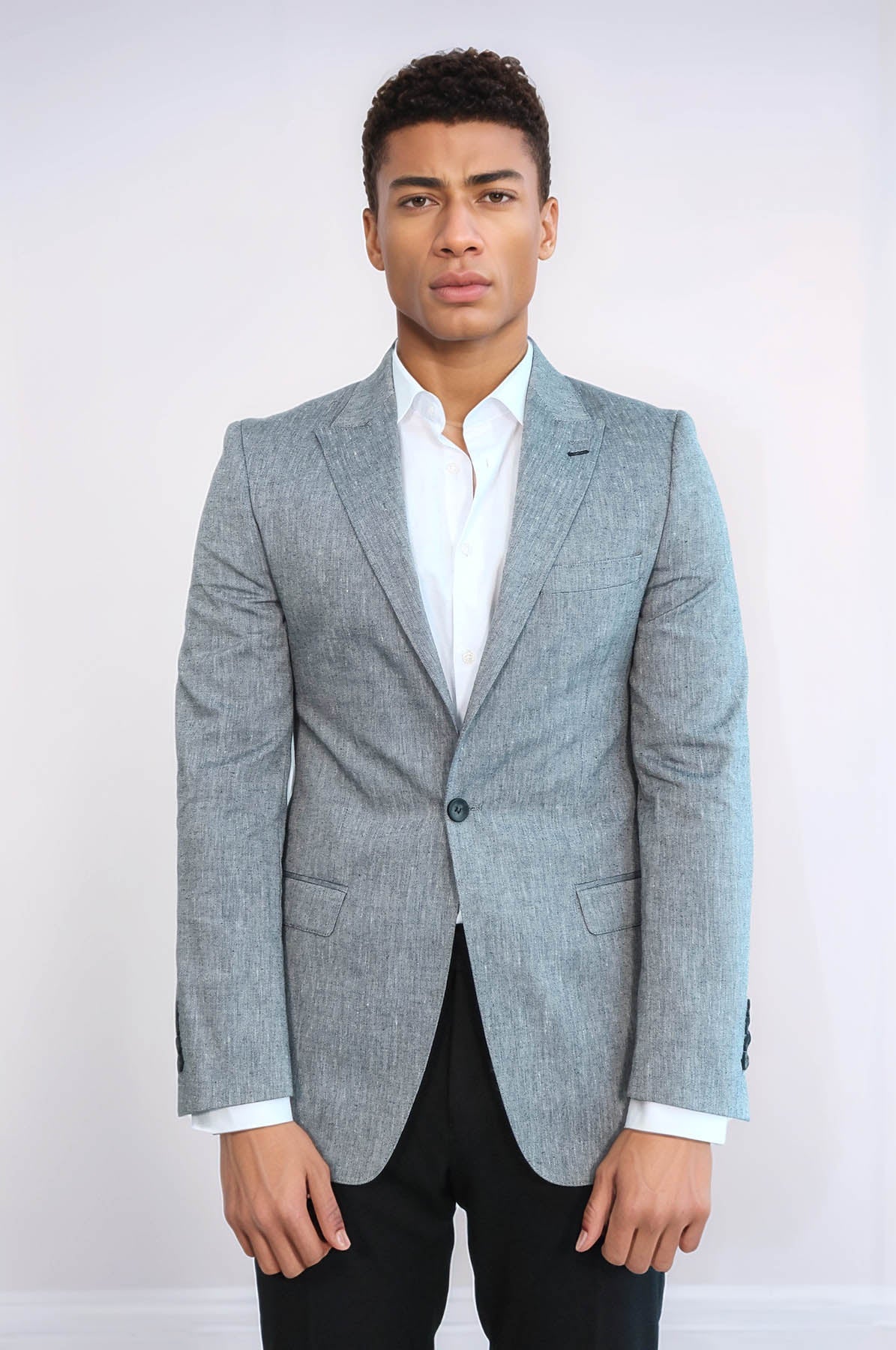 Peak Lapel Slim-Fit Smoked Jacket - Wessi