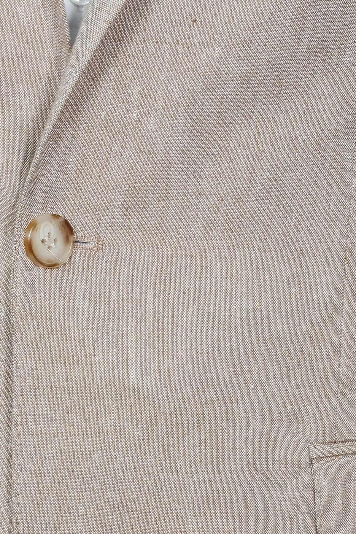 Slim-Fit Peak Lapel Light Brown Jacket