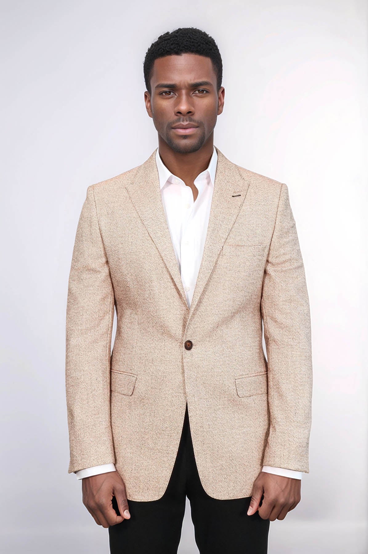 KOALA SYDNEY Patterned Slim-Fit Yellow Blazer -