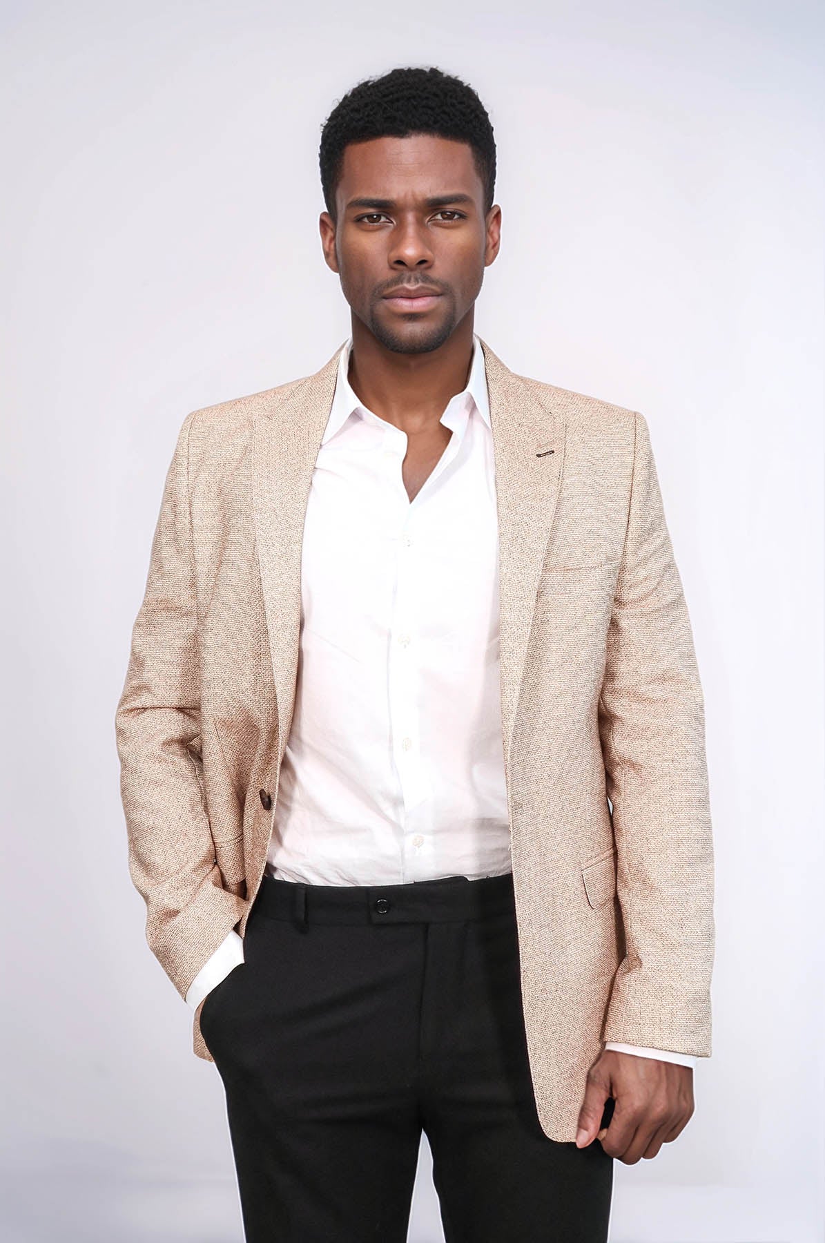 KOALA SYDNEY Patterned Slim-Fit Yellow Blazer -