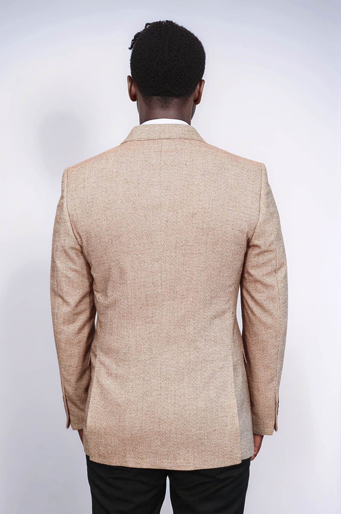 KOALA SYDNEY Patterned Slim-Fit Yellow Blazer -