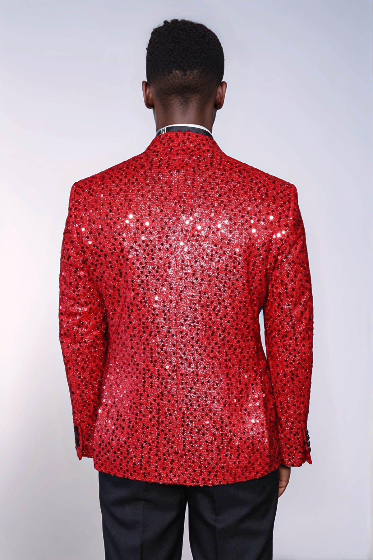 KOALA SYDNEY Glitter Pattern Red Men Prom Blazer