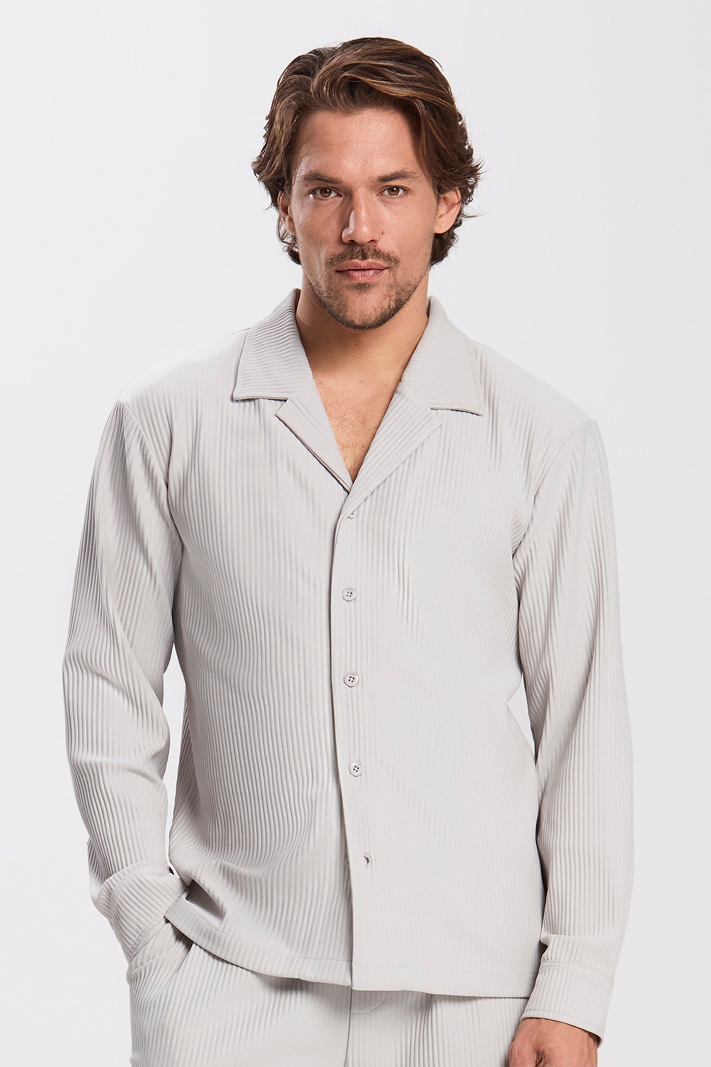 Pleated Long Sleeve Shirt