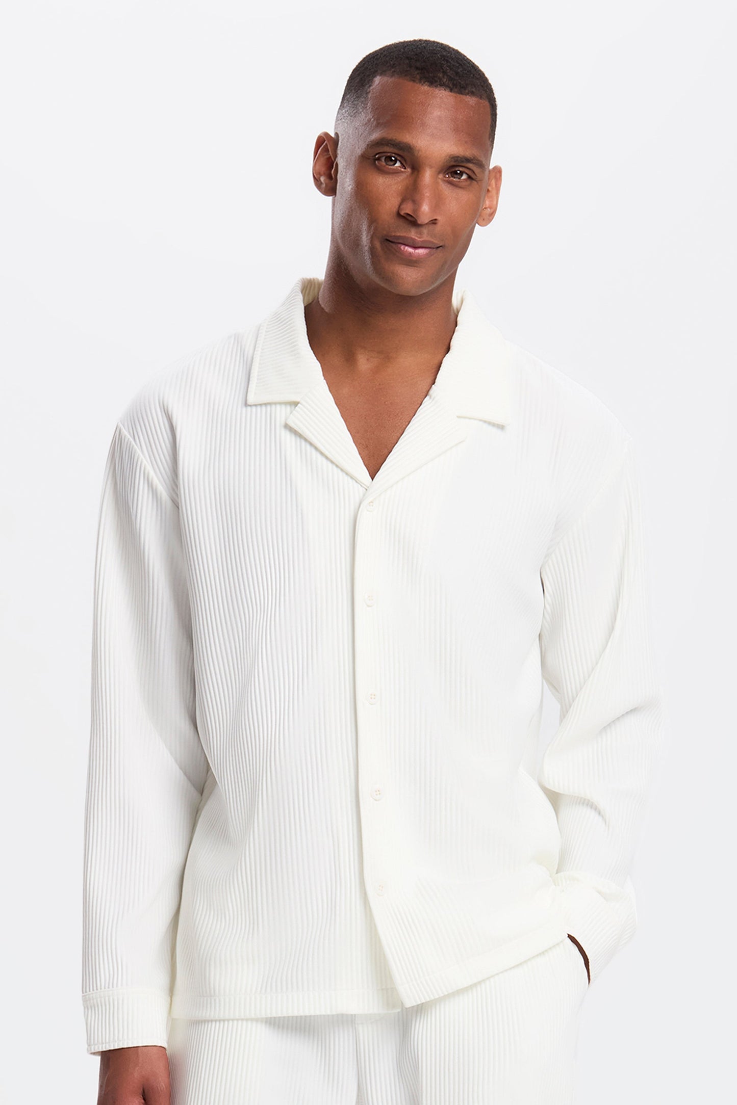 Pleated Long Sleeve Shirt