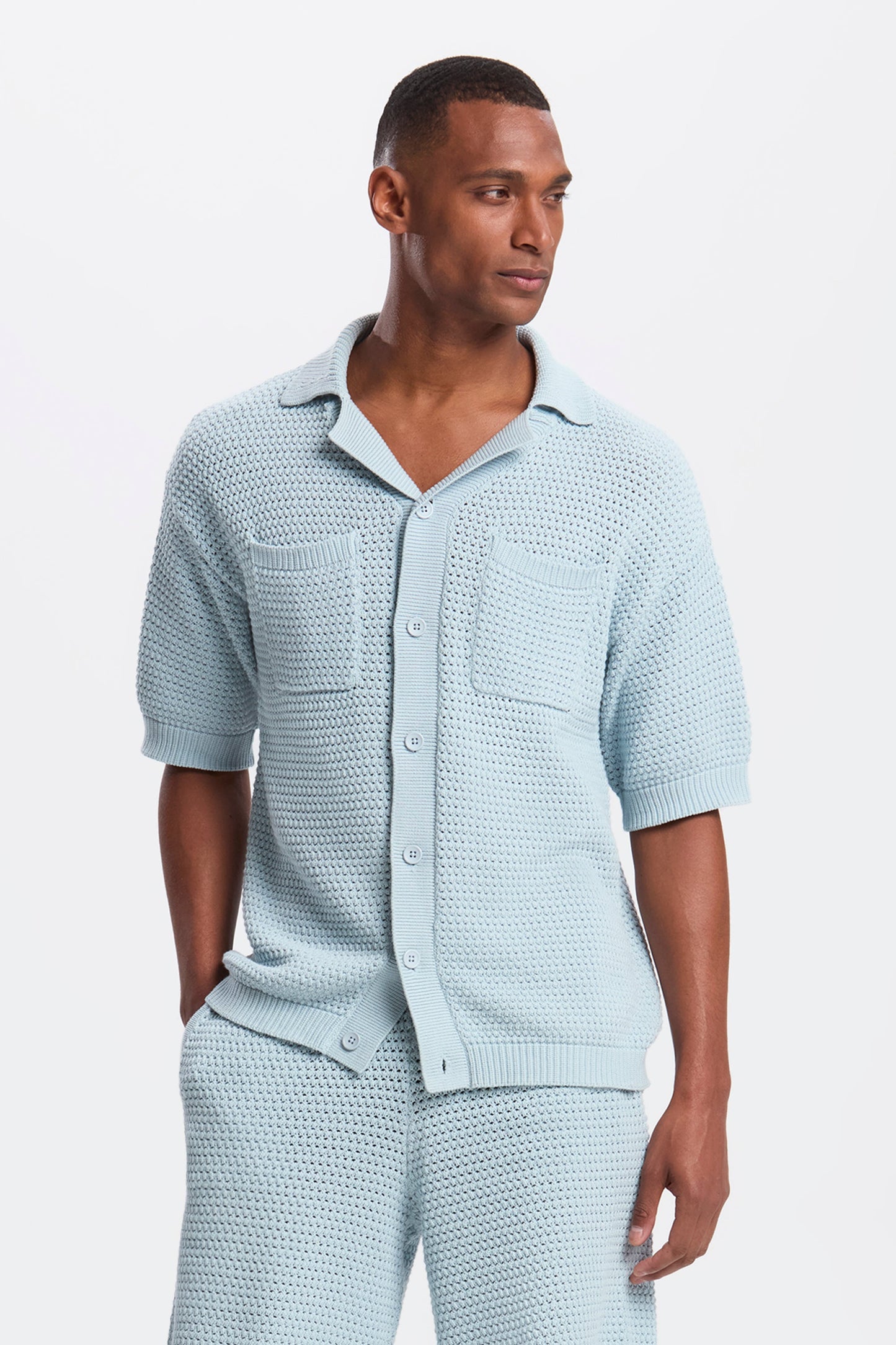 Matese Short Sleeve Crochet Shirt