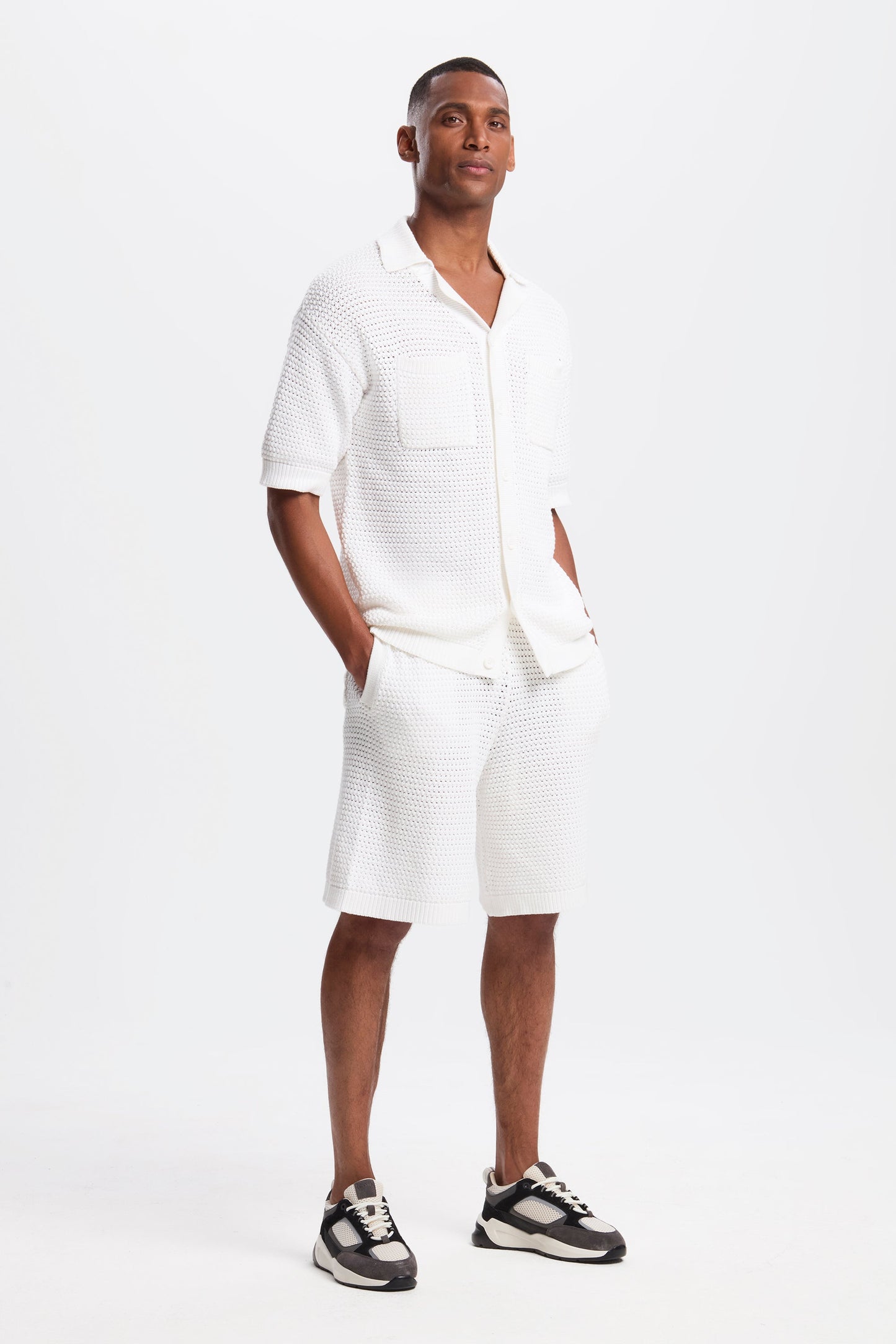 Matese Short Sleeve Crochet Shirt