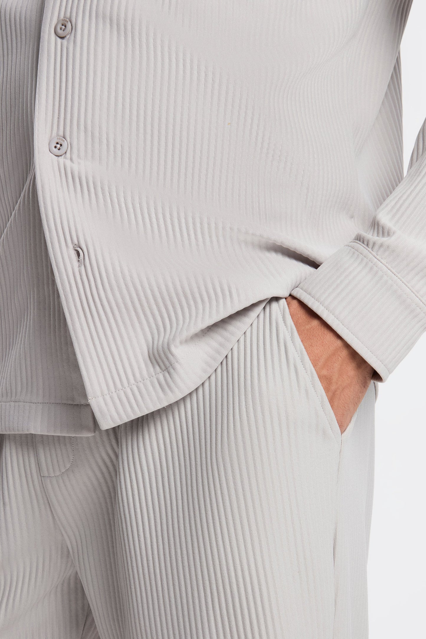 Pleated Long Sleeve Shirt