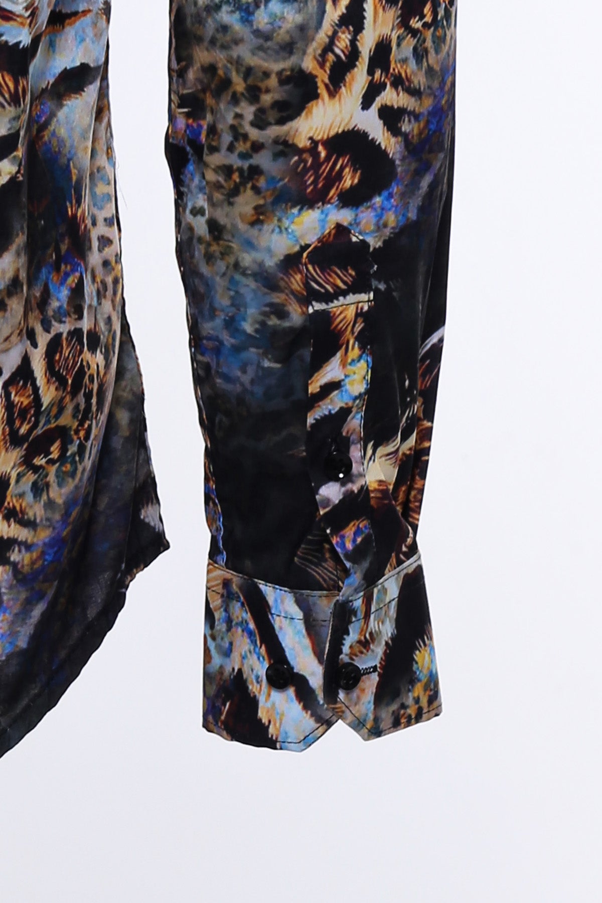 KOALA SYDNEY Leopard Pattern Slim Fit Long Sleeves Multicolor Men Shirt -